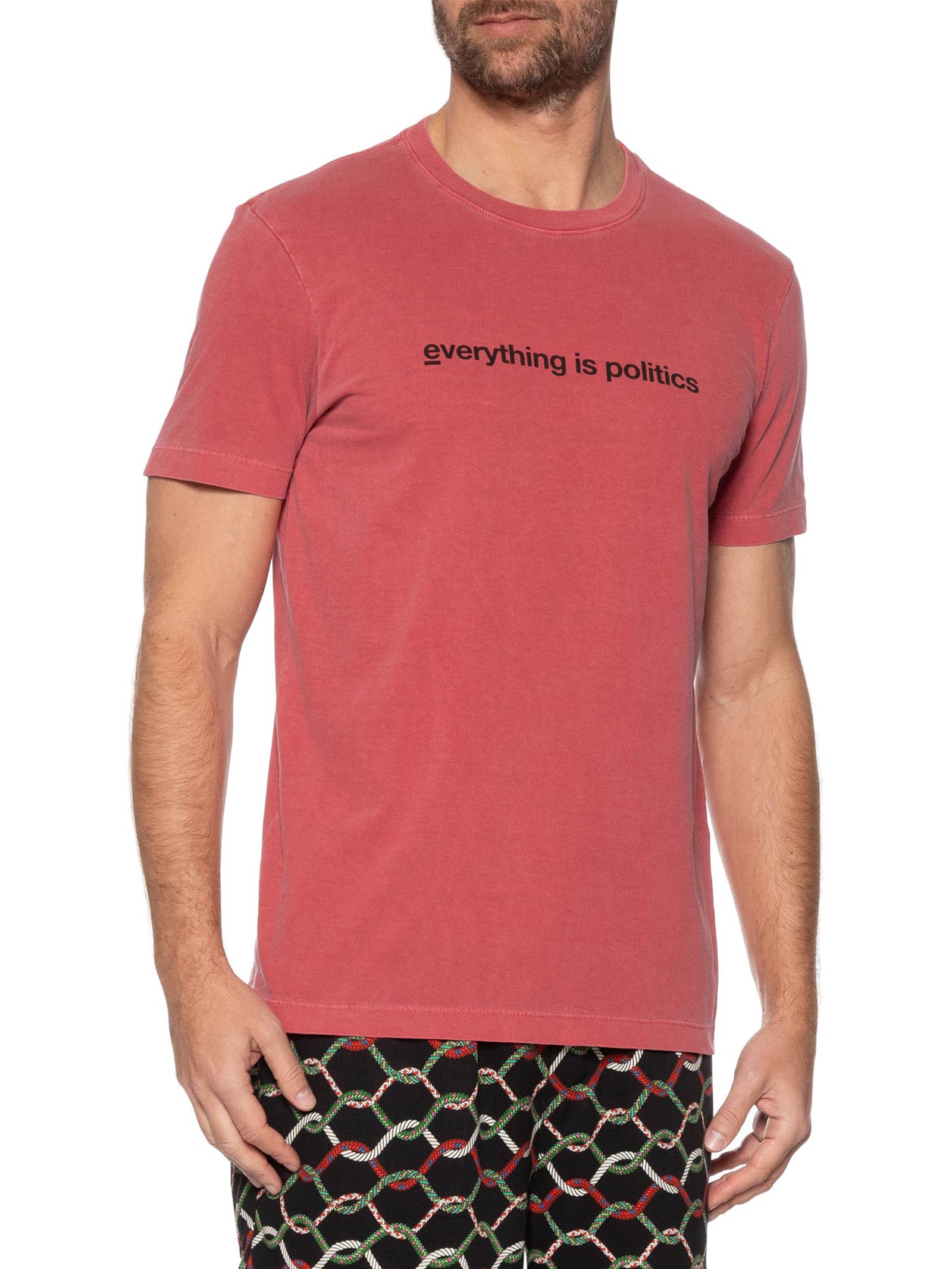 Camiseta Masculina Manga Curta Stone Ethos Vermelho Osklen