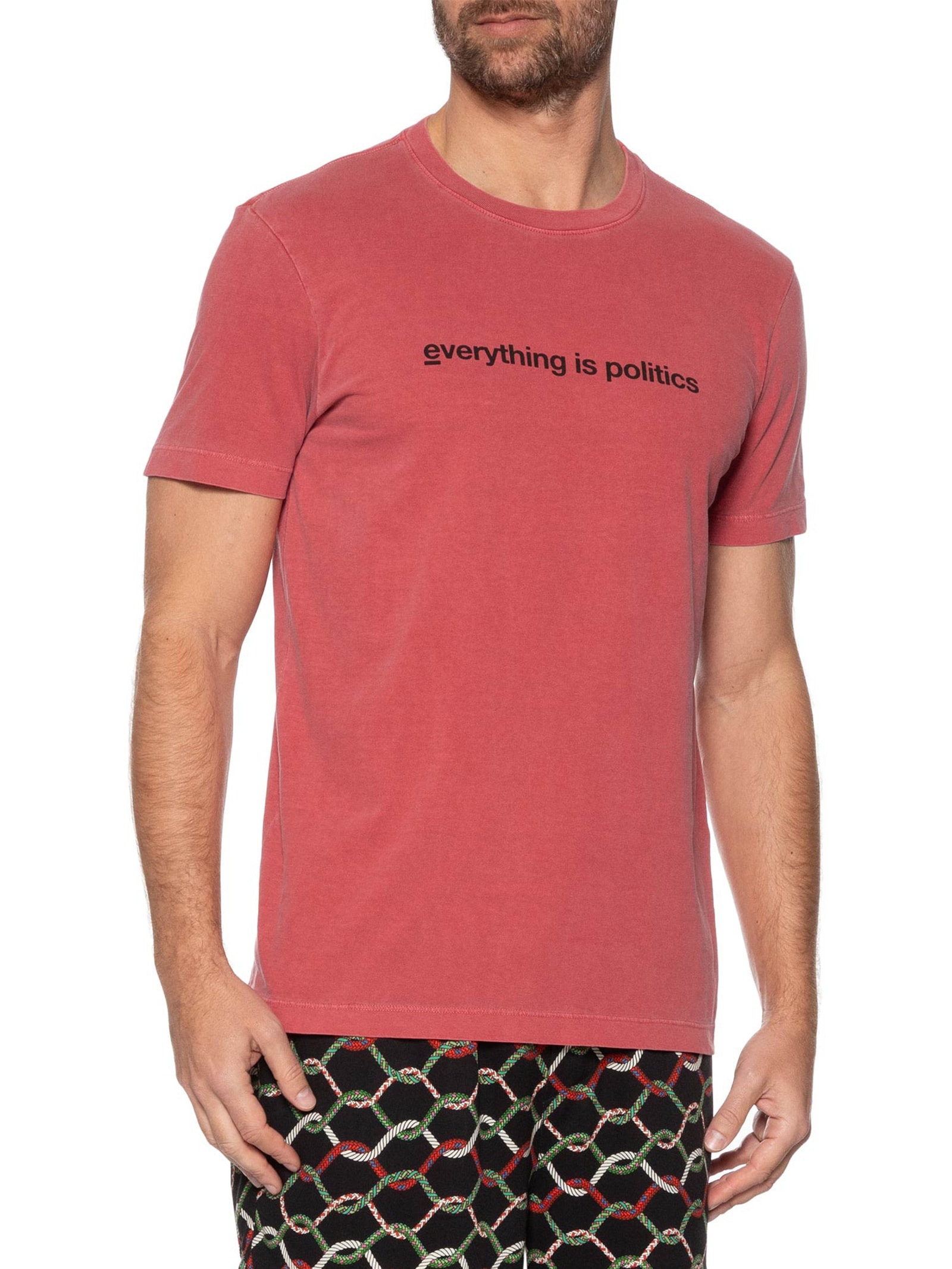 Camiseta Masculina Manga Curta Stone Ethos Vermelho Osklen