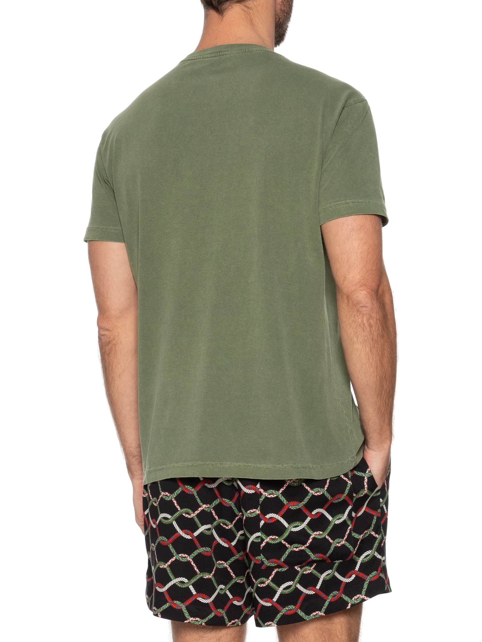 Camiseta Masculina Manga Curta Stone Itf Label Verde Osklen