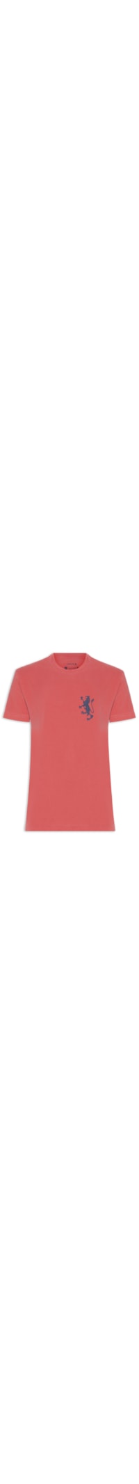 Camiseta Masculina Manga Curta Stone Leão - Vermelho