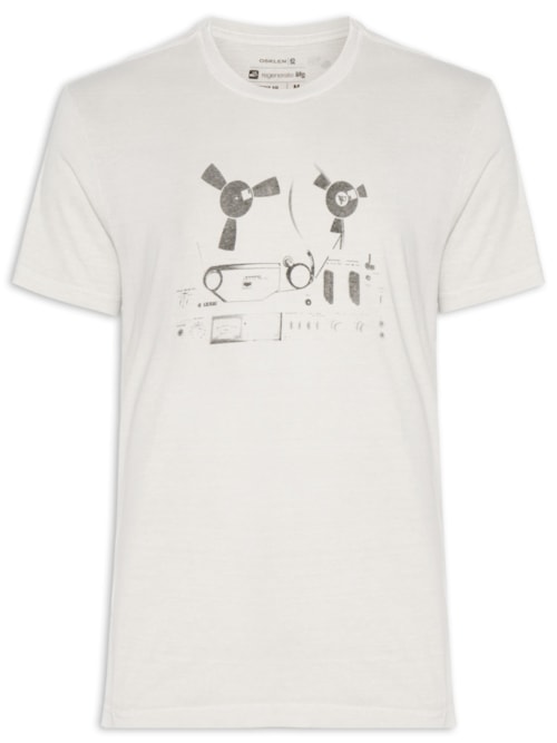 Camiseta Masculina Manga Curta Stone Recorter – Cinza