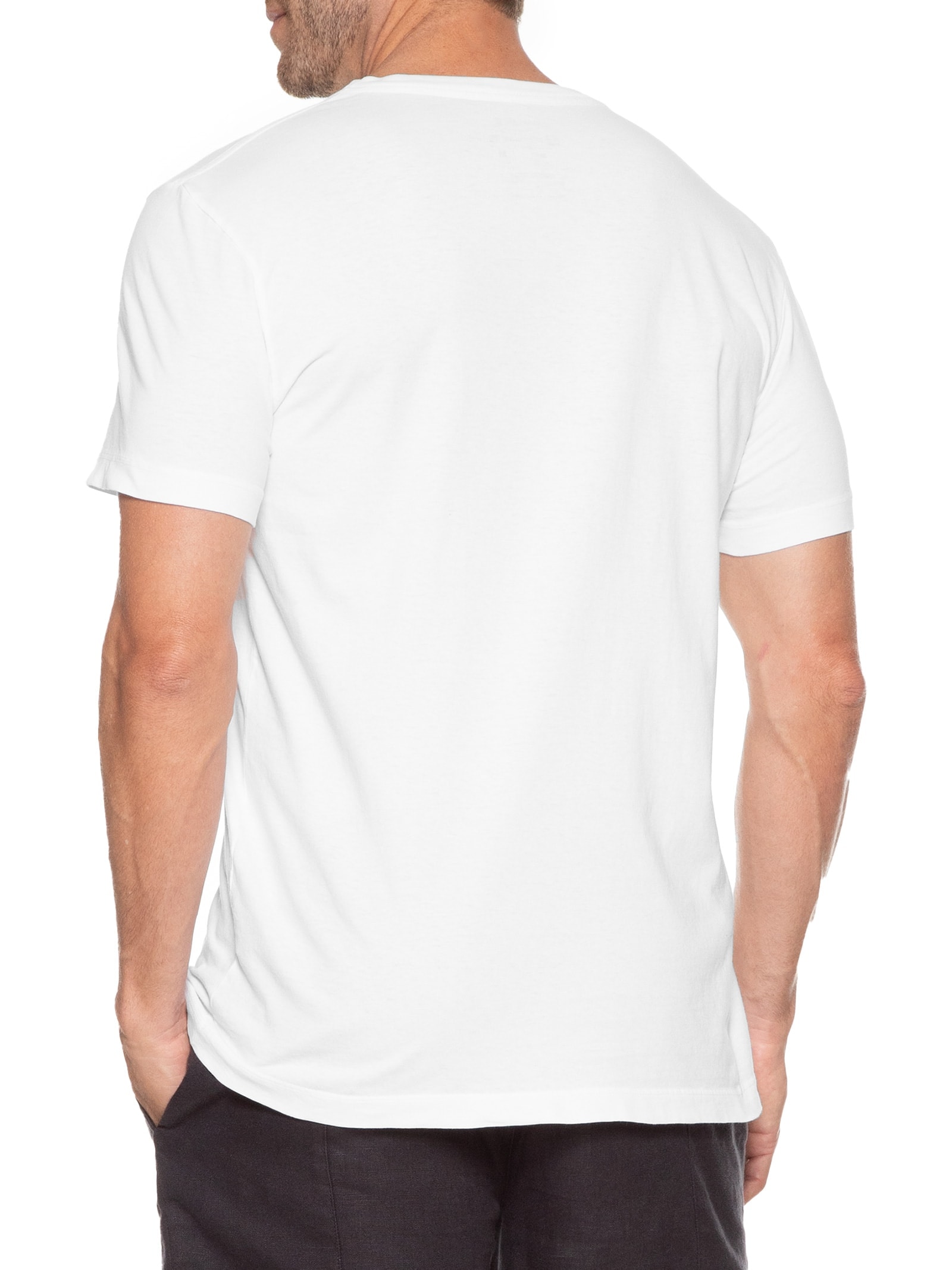 Camiseta Masculina Manga Curta Stone Ride Fast Branco Osklen