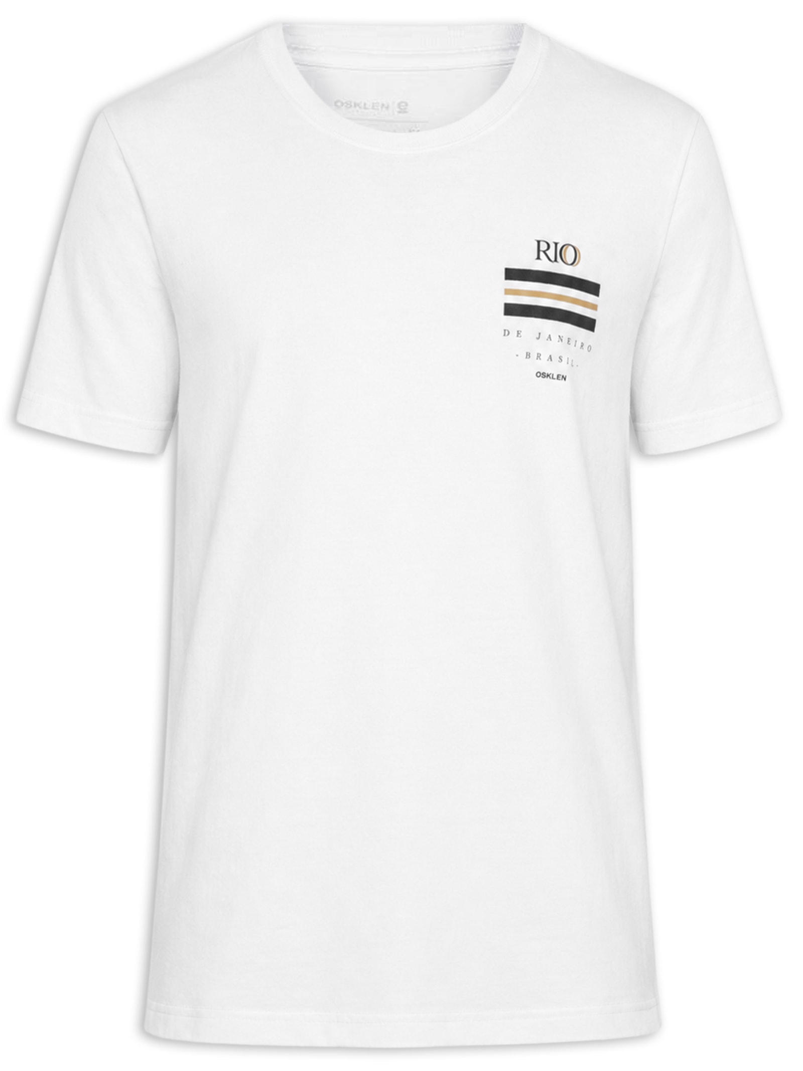Camiseta Masculina Manga Curta Stone Rio de Janeiro – Branco Osklen