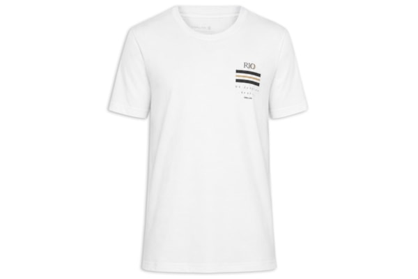 Camiseta Masculina Manga Curta Stone Rio de Janeiro – Branco