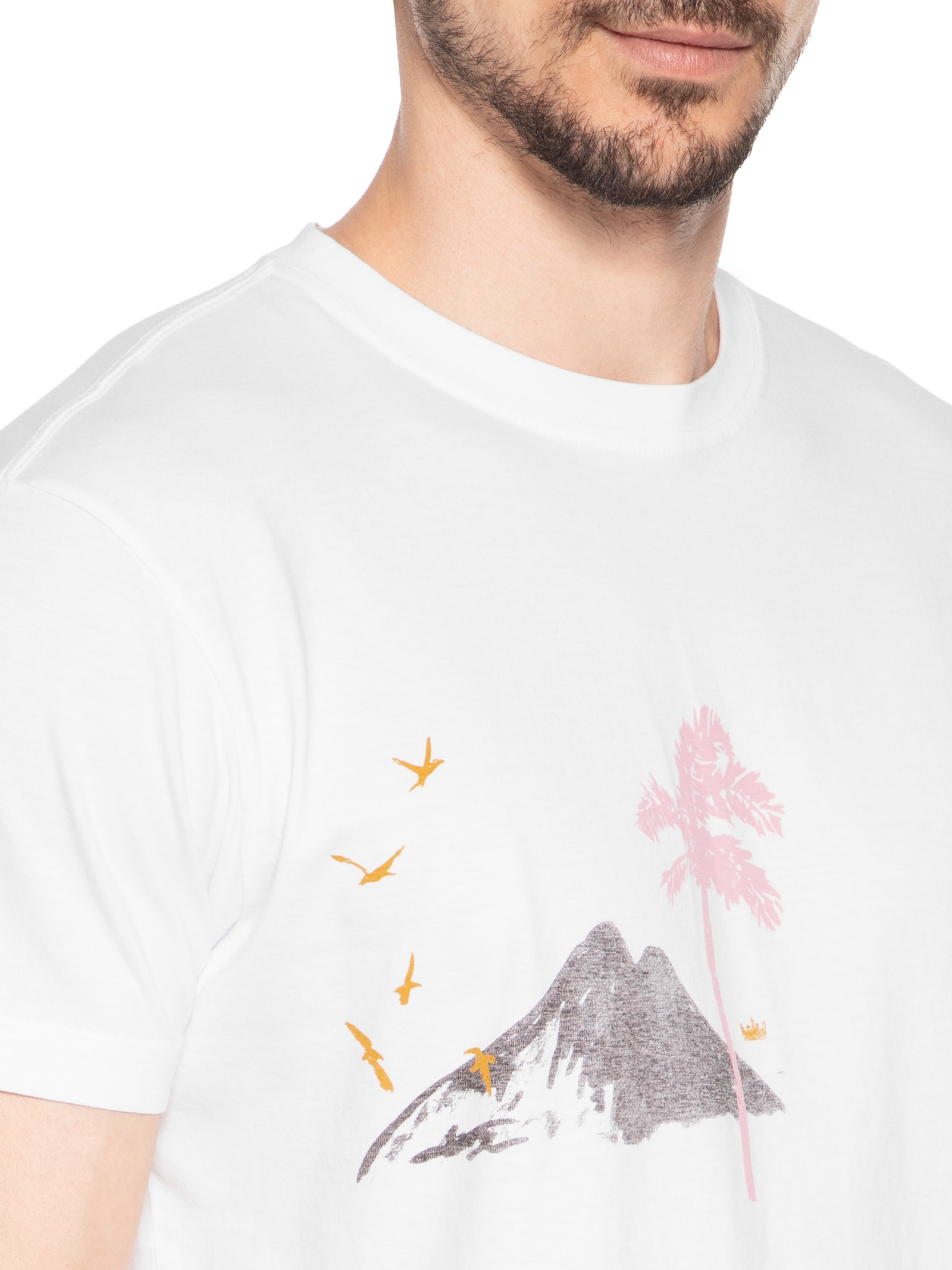 Camiseta Masculina Manga Curta Stone Rio Paint Branco Osklen