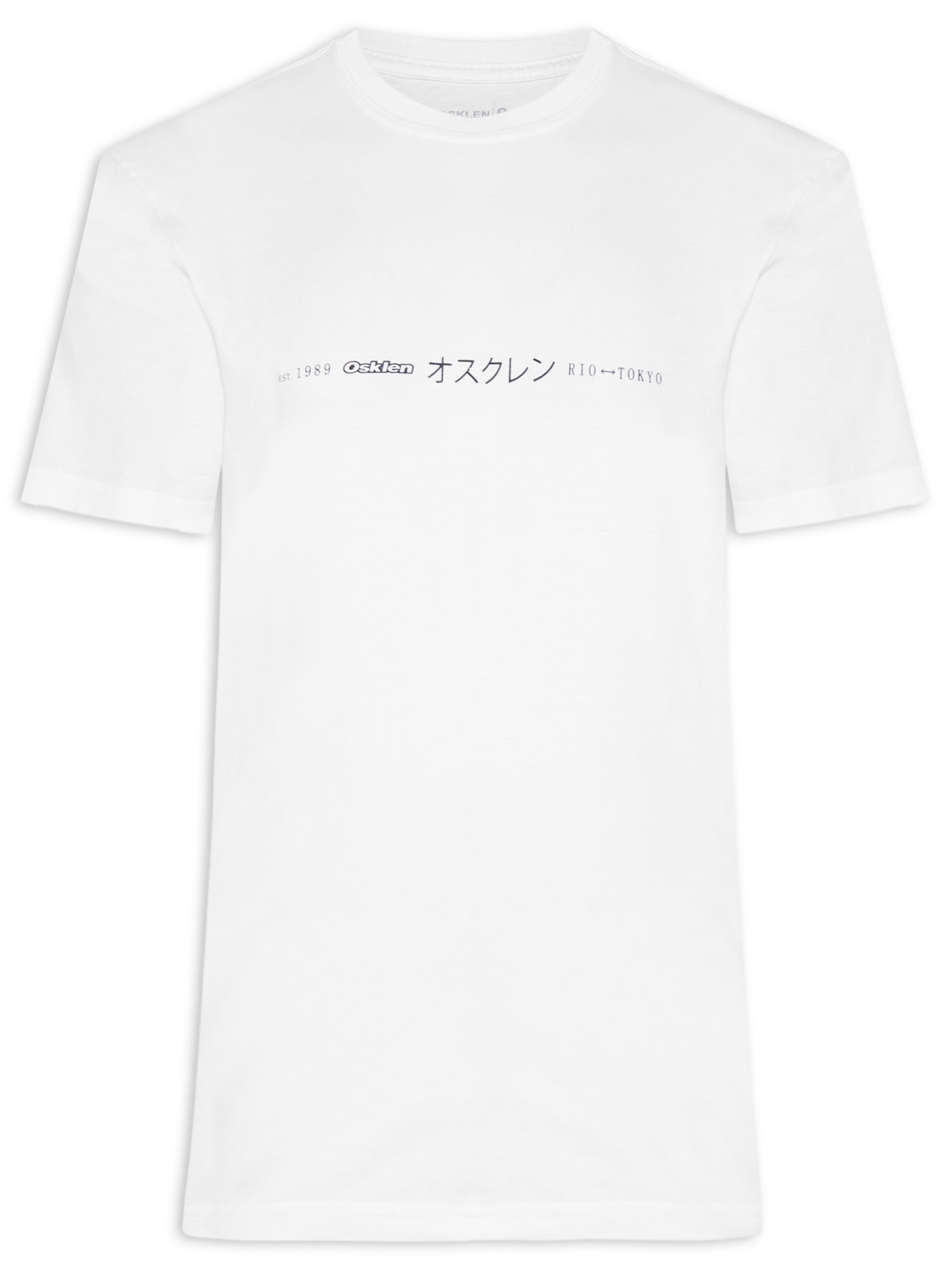 Camiseta Masculina Manga Curta Stone Rio Tokyo Line Branco Osklen