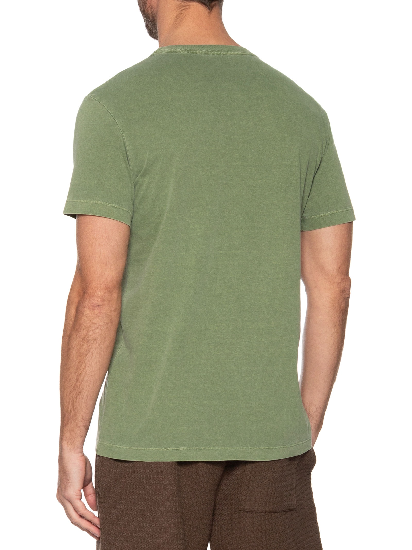 Camiseta Masculina Manga Curta Stone RJ Verde Osklen