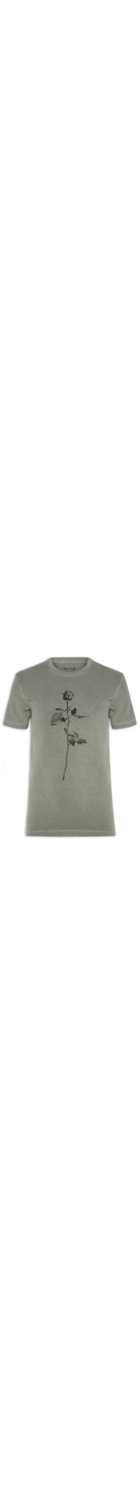 Camiseta Masculina Manga Curta Stone Rose - Verde