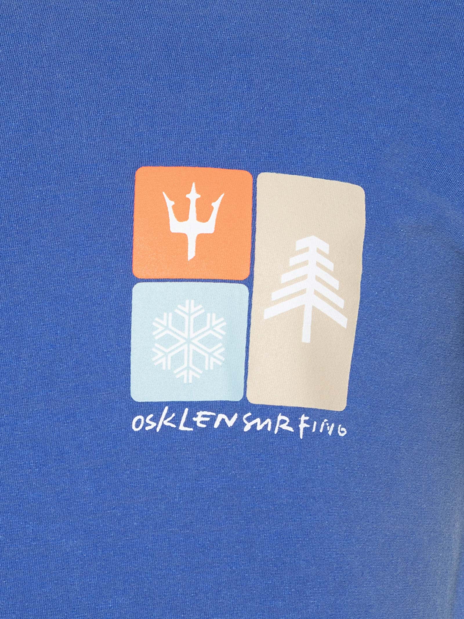 Camiseta Masculina Manga Curta Stone Snow Icon Azul Osklen