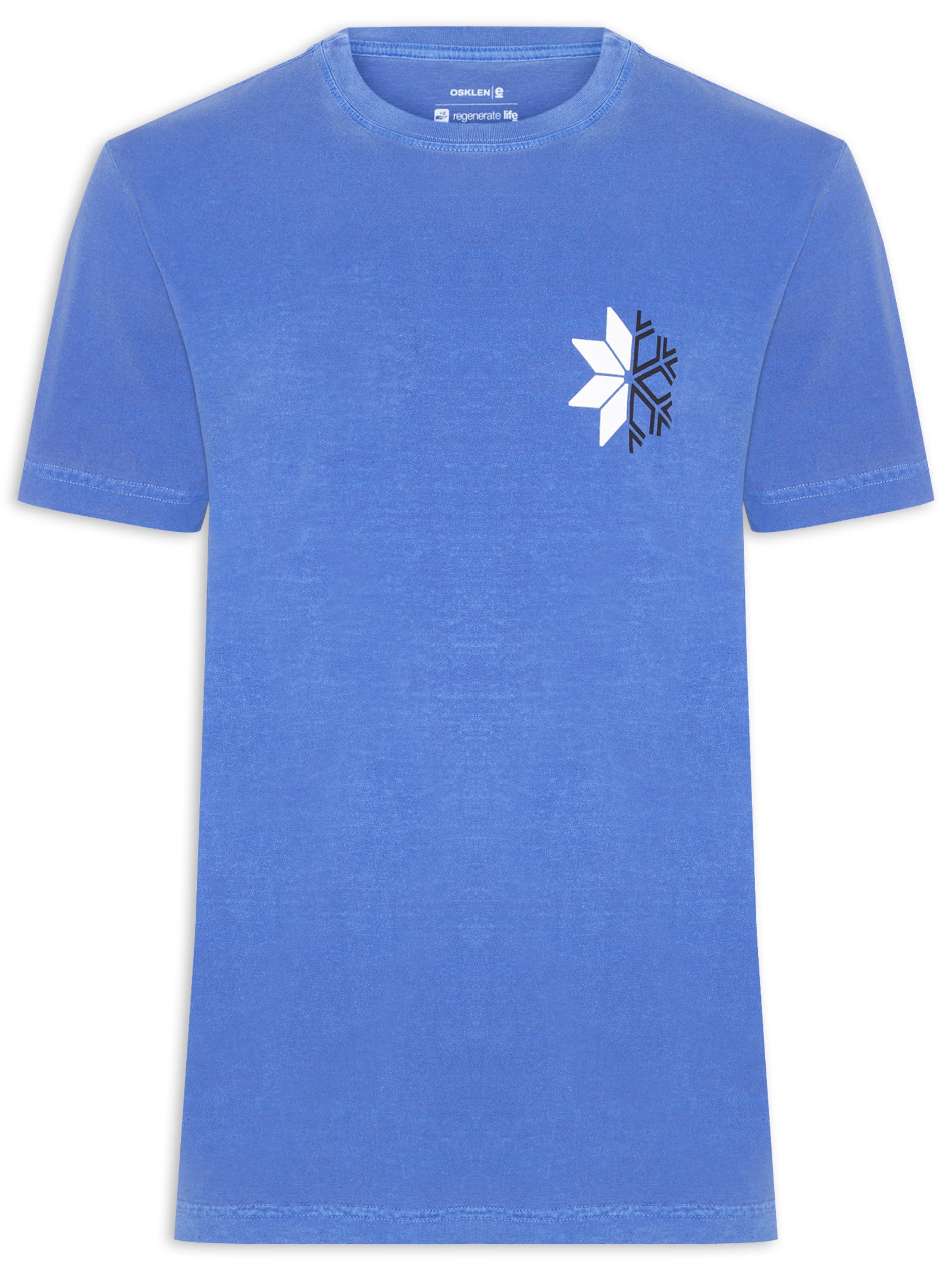 Camiseta Masculina Manga Curta Stone Snow Icon Azul Osklen