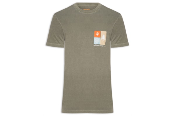 Camiseta Masculina Manga Curta Stone Snow Icons - Verde