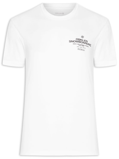 Camiseta Masculina Manga Curta Stone Snow Team – Branco
