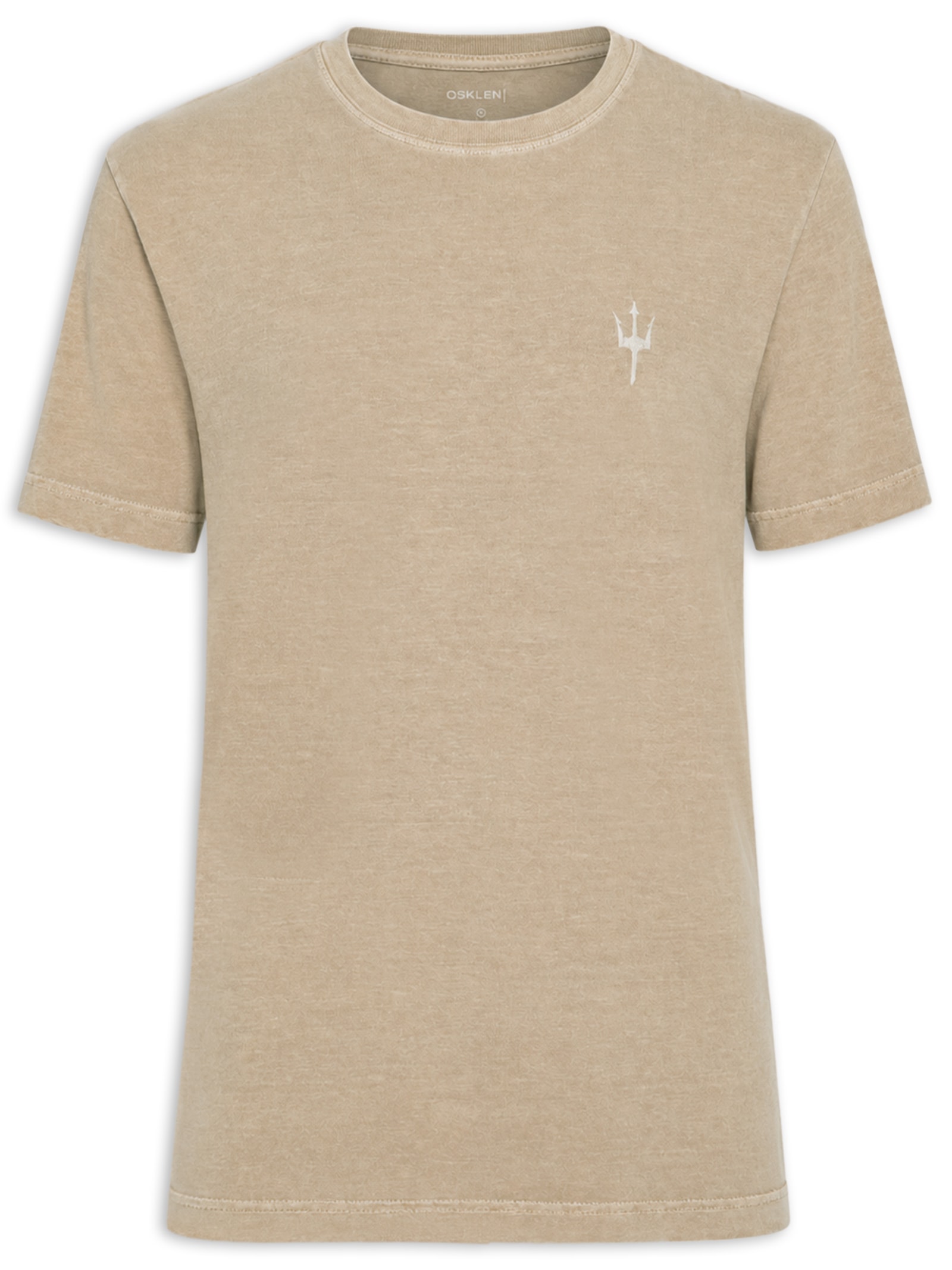 Camiseta Masculina Manga Curta Stone Stamp 02 Bege Osklen