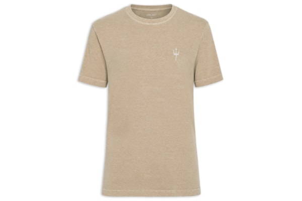 Camiseta Masculina Manga Curta Stone Stamp 02 - Bege