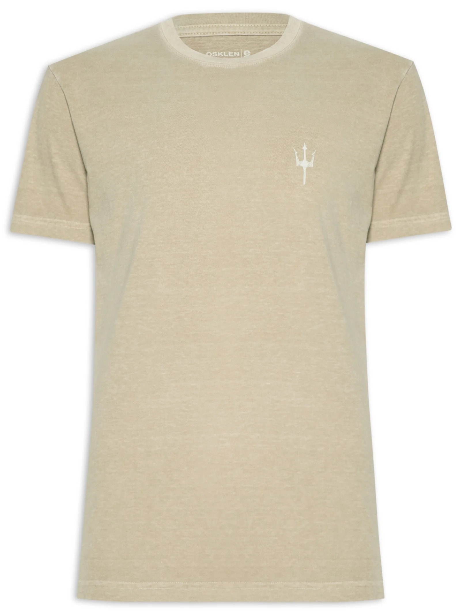 Camiseta Masculina Manga Curta Stone Stamp 02 Bege Osklen