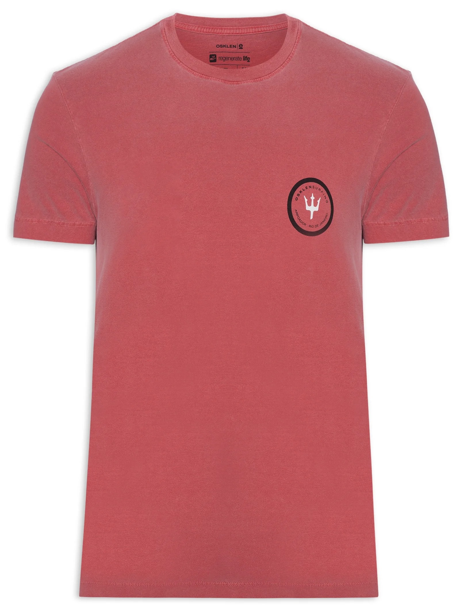 Camiseta Masculina Manga Curta Stone Surf Patch Vermelho Osklen