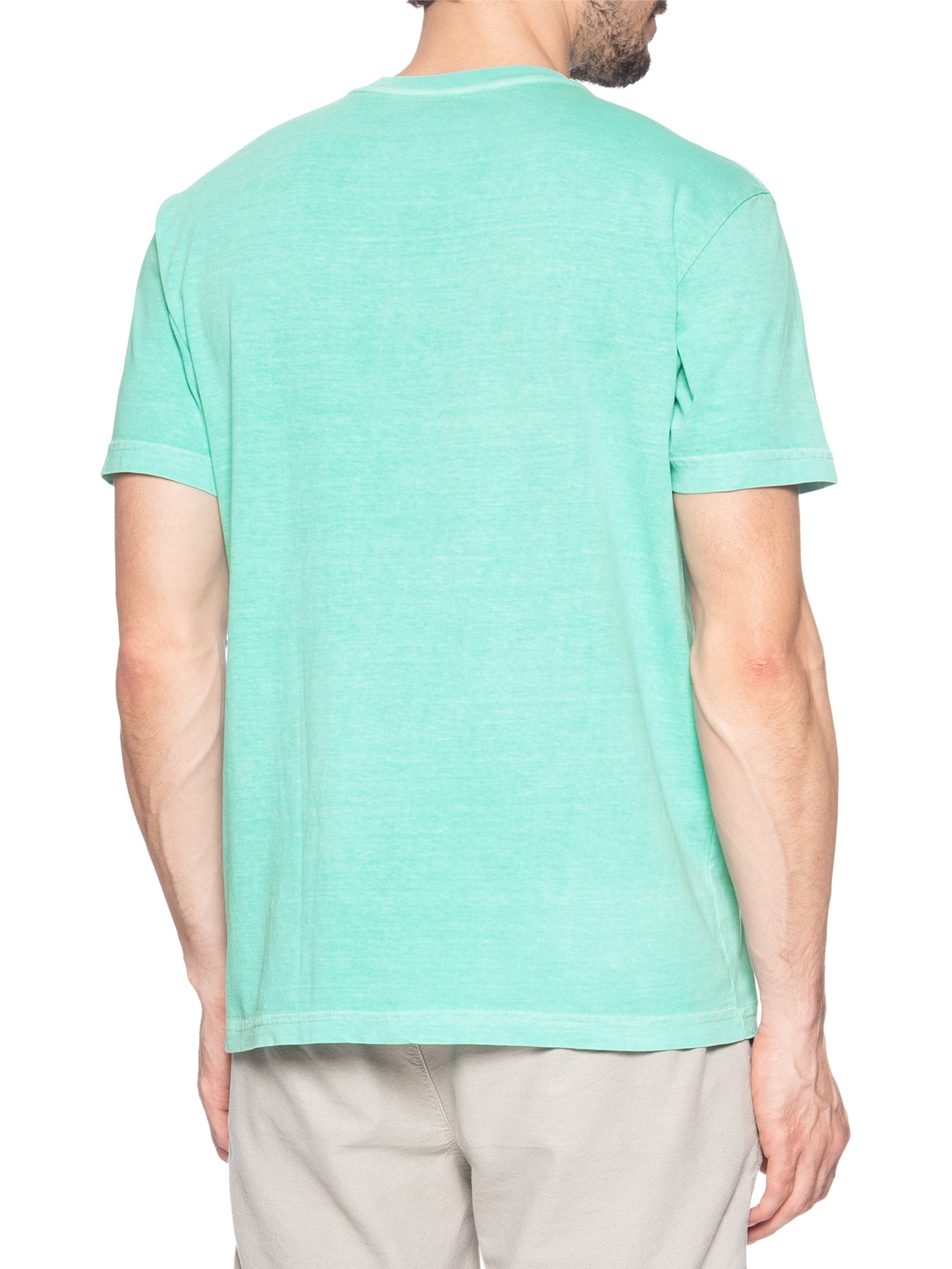 Camiseta Masculina Manga Curta Stone Surfing Tag Azul Osklen