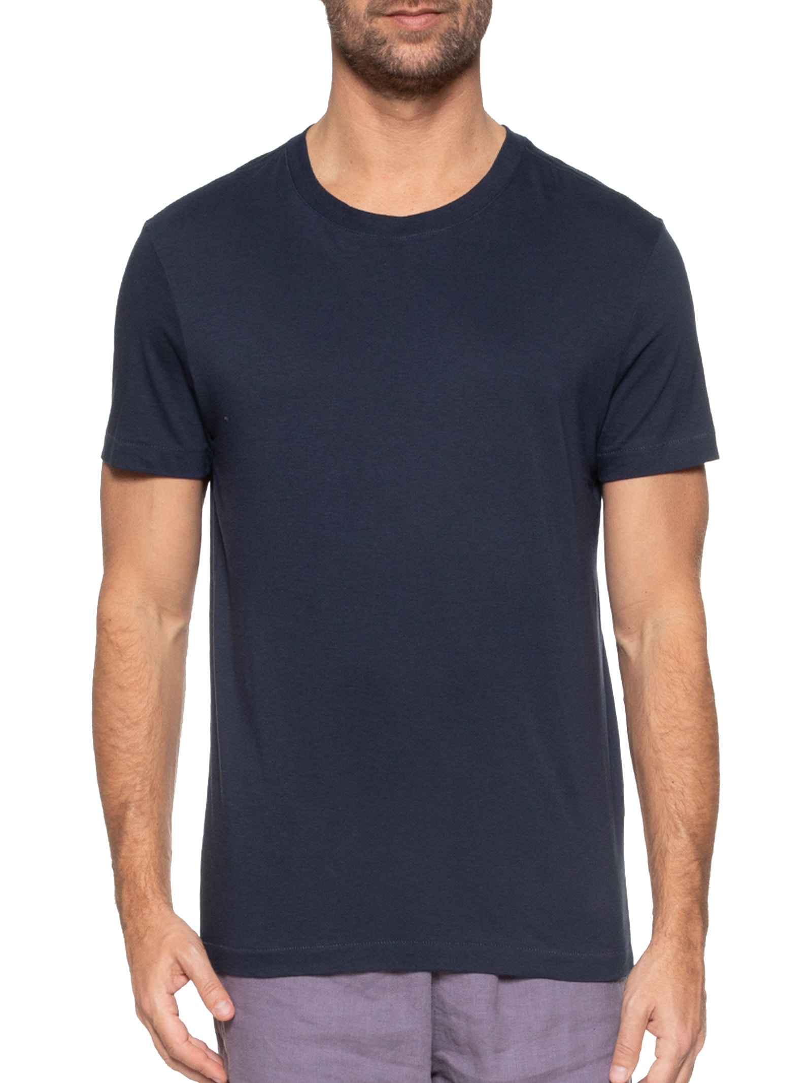 Camiseta Masculina Manga Curta Supersoft Color  Azul Osklen