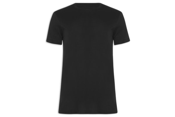 Camiseta Masculina Manga Curta Supersoft Color - Preto