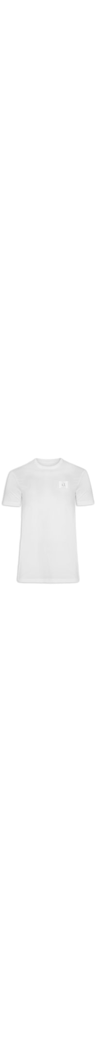 Camiseta Masculina Manga Curta Tag Logo - Branco