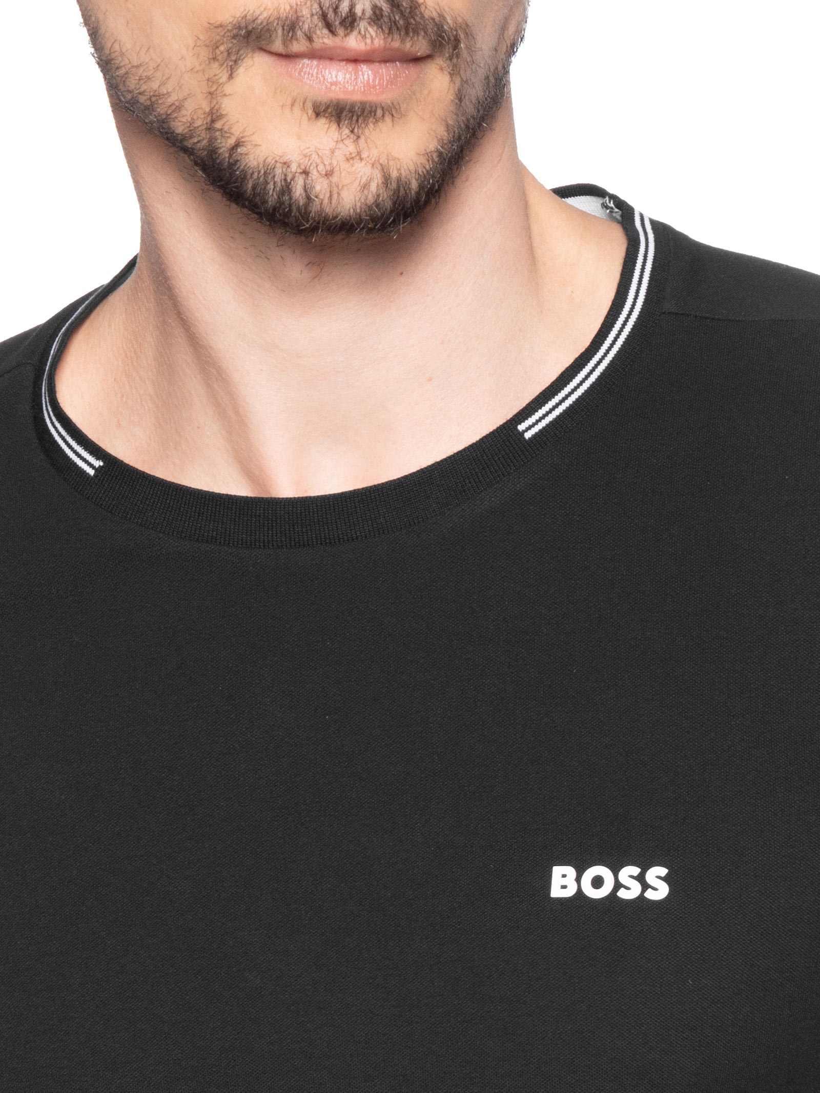 Camiseta Masculina Manga Curta Taul Preto Boss