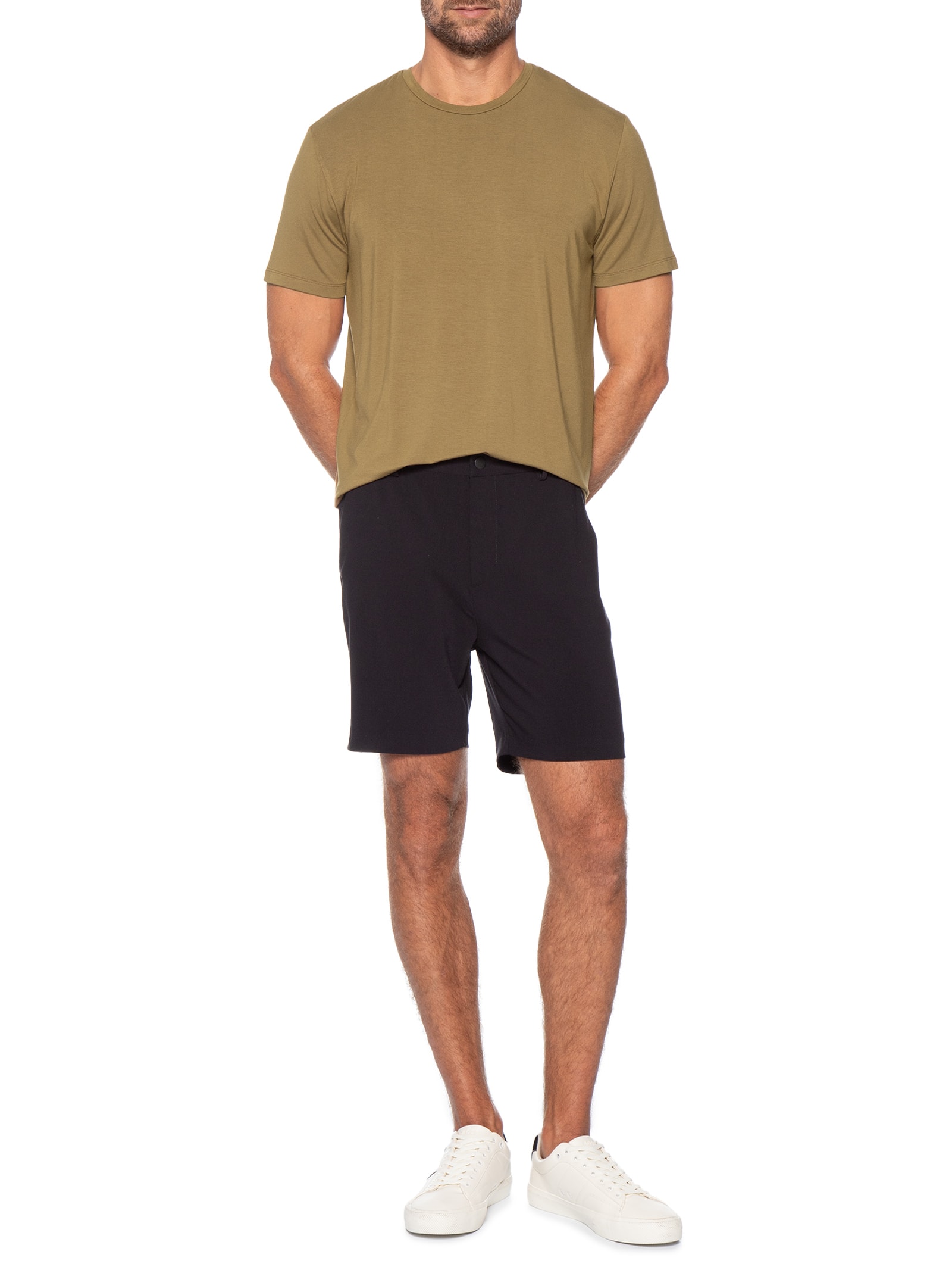 Camiseta Masculina Manga Curta Tech Move Bege Oficina Reserva