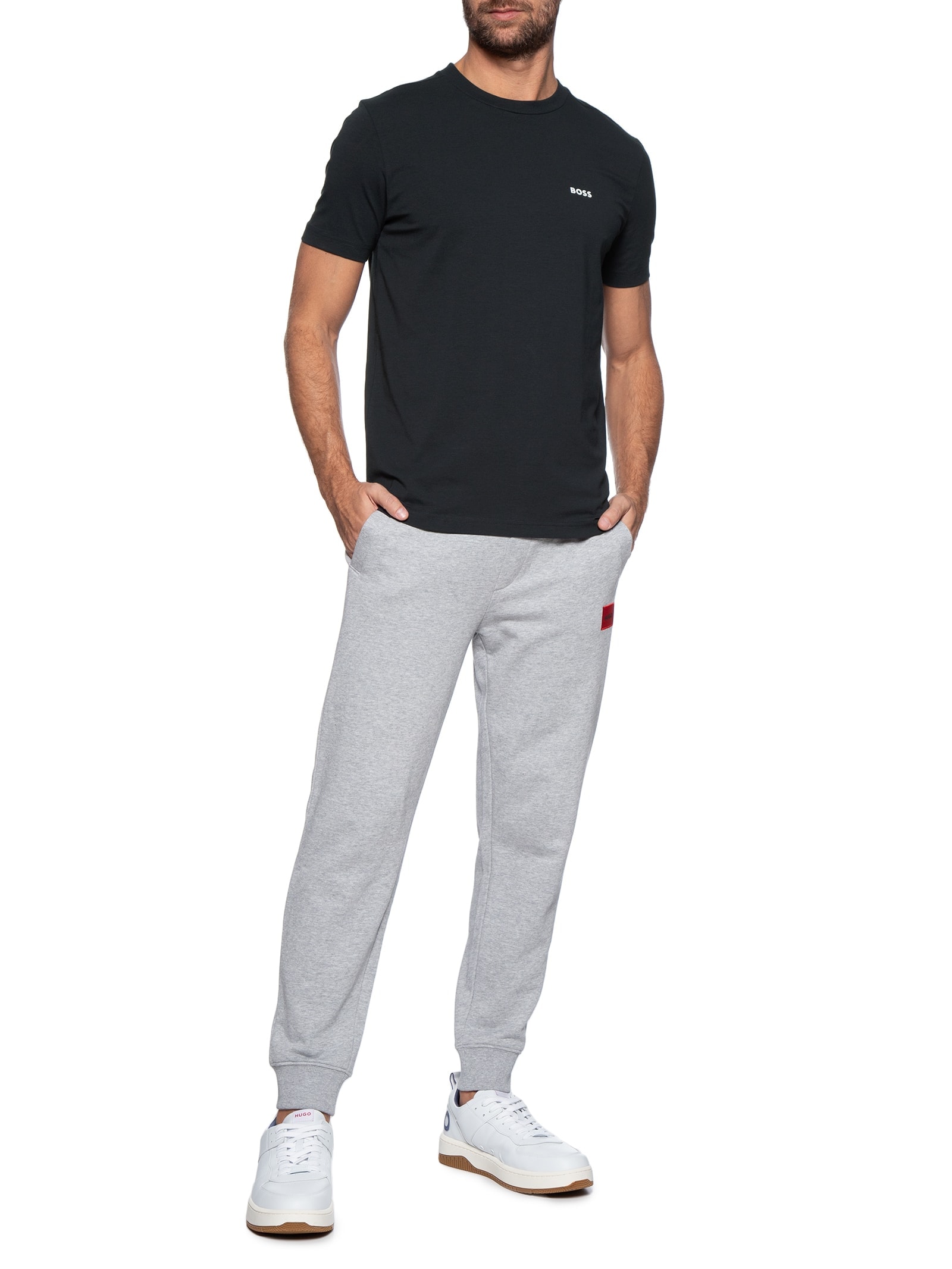 Camiseta Masculina Manga Curta Tee Azul Boss