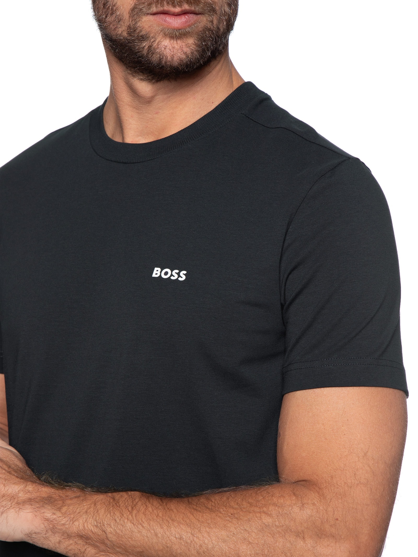 Camiseta Masculina Manga Curta Tee Azul Boss