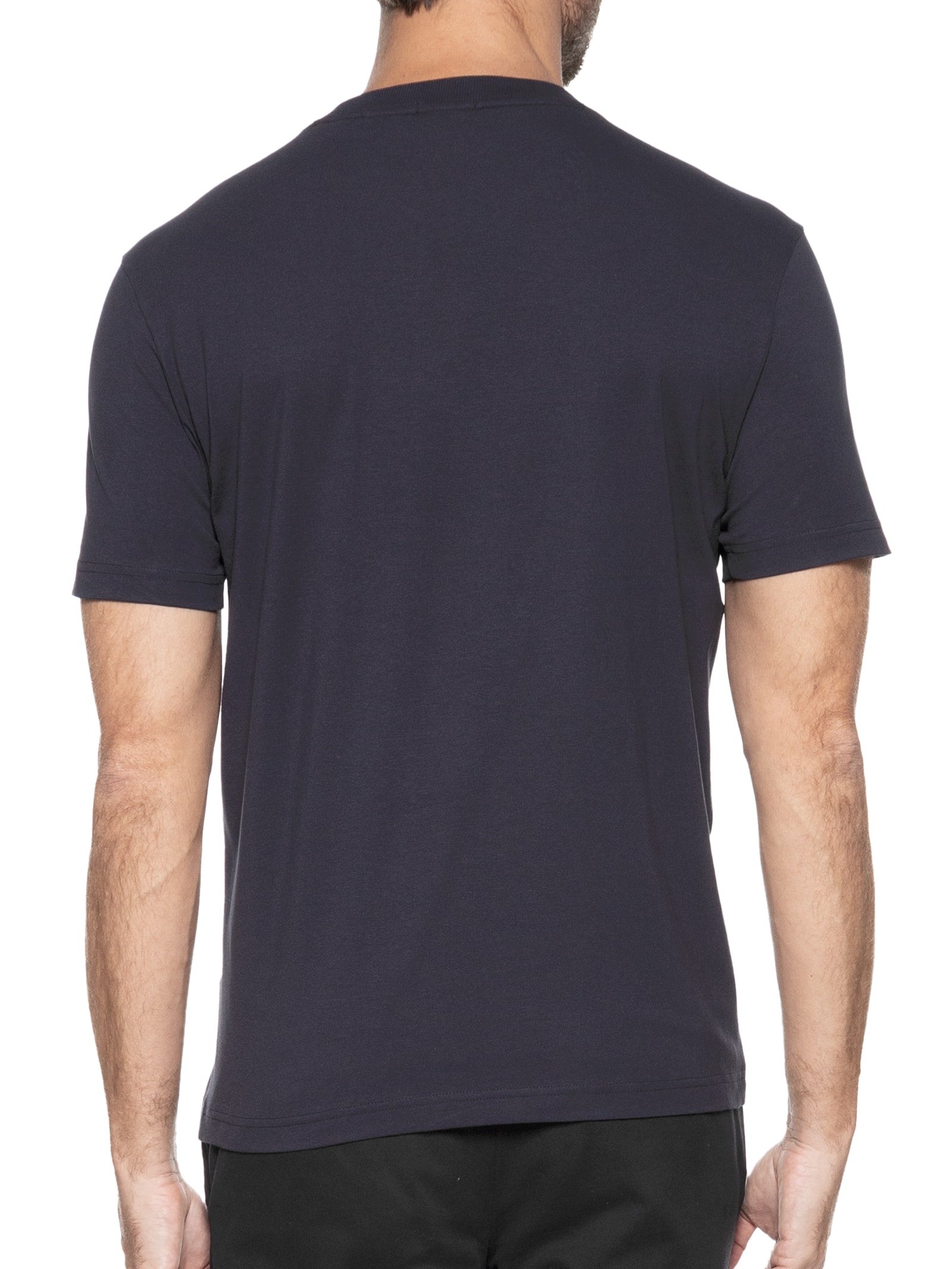 Camiseta Masculina Manga Curta  Tee Azul Boss