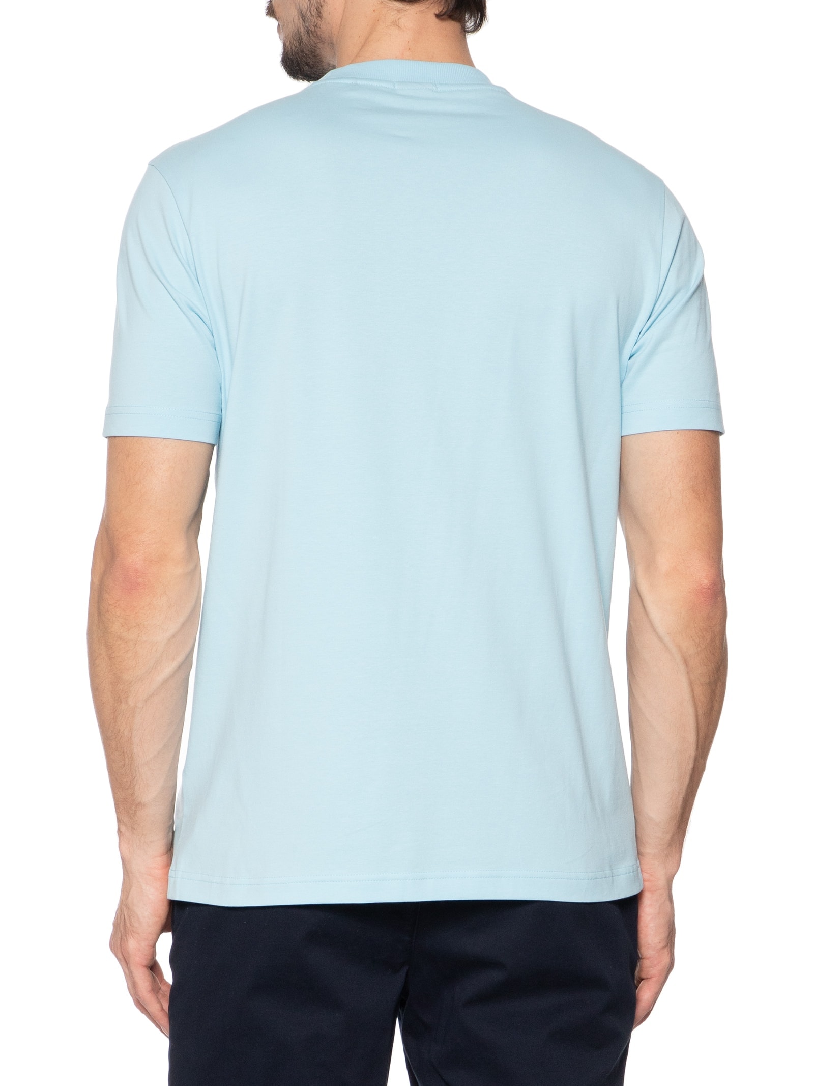 Camiseta Masculina Manga Curta Tee Azul Boss