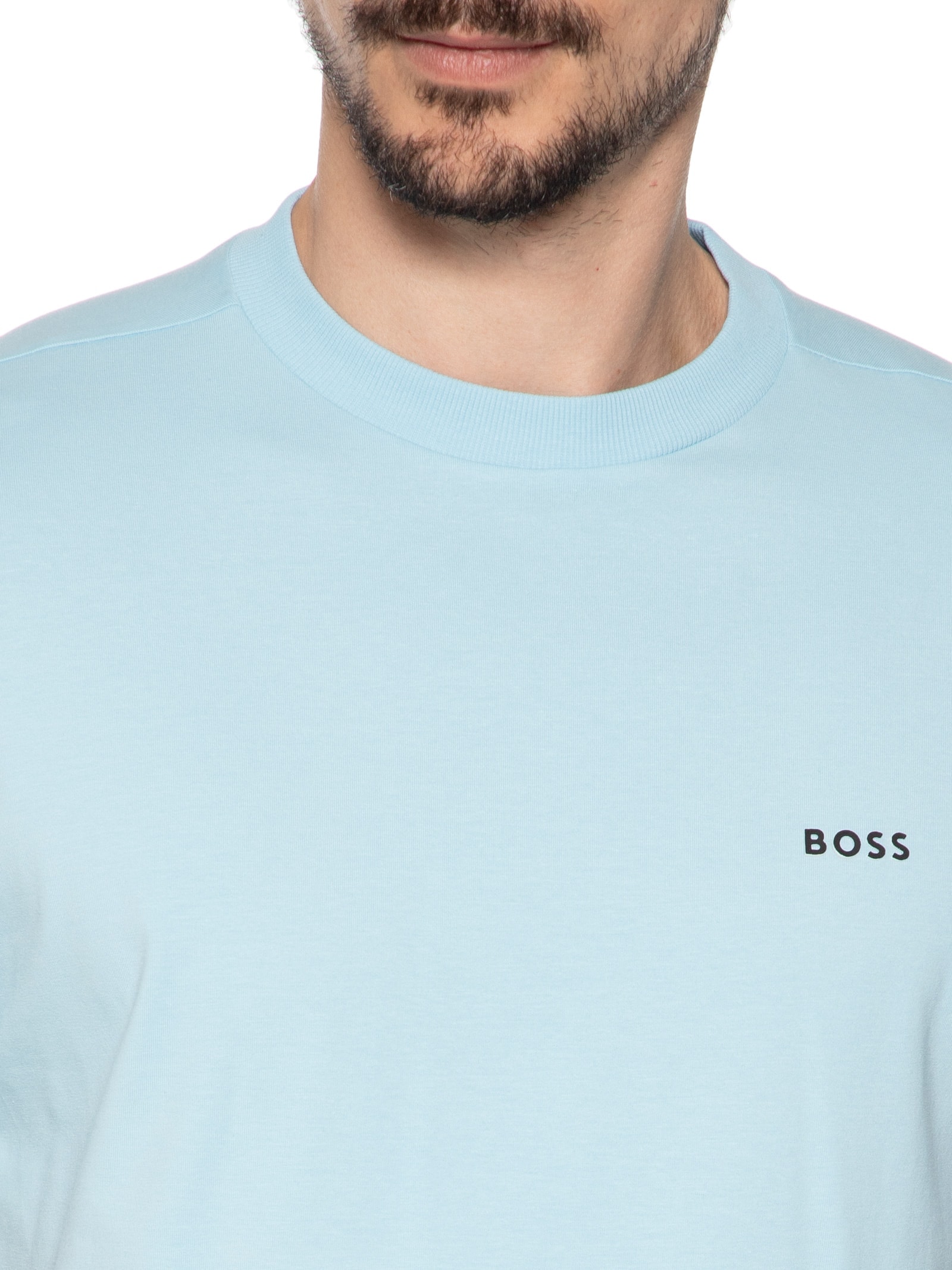Camiseta Masculina Manga Curta Tee Azul Boss