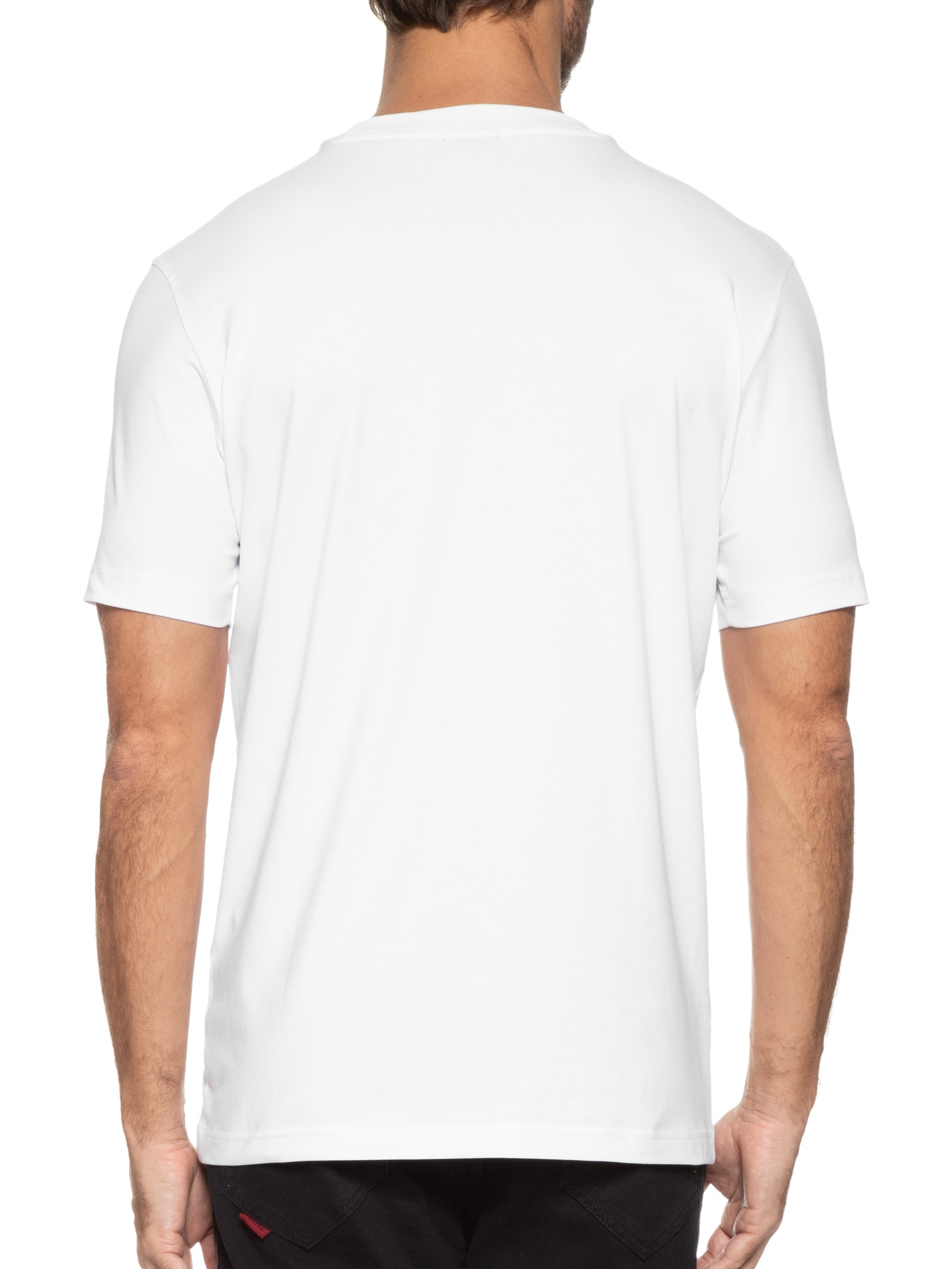 Camiseta Masculina Manga Curta Tee Branco Boss