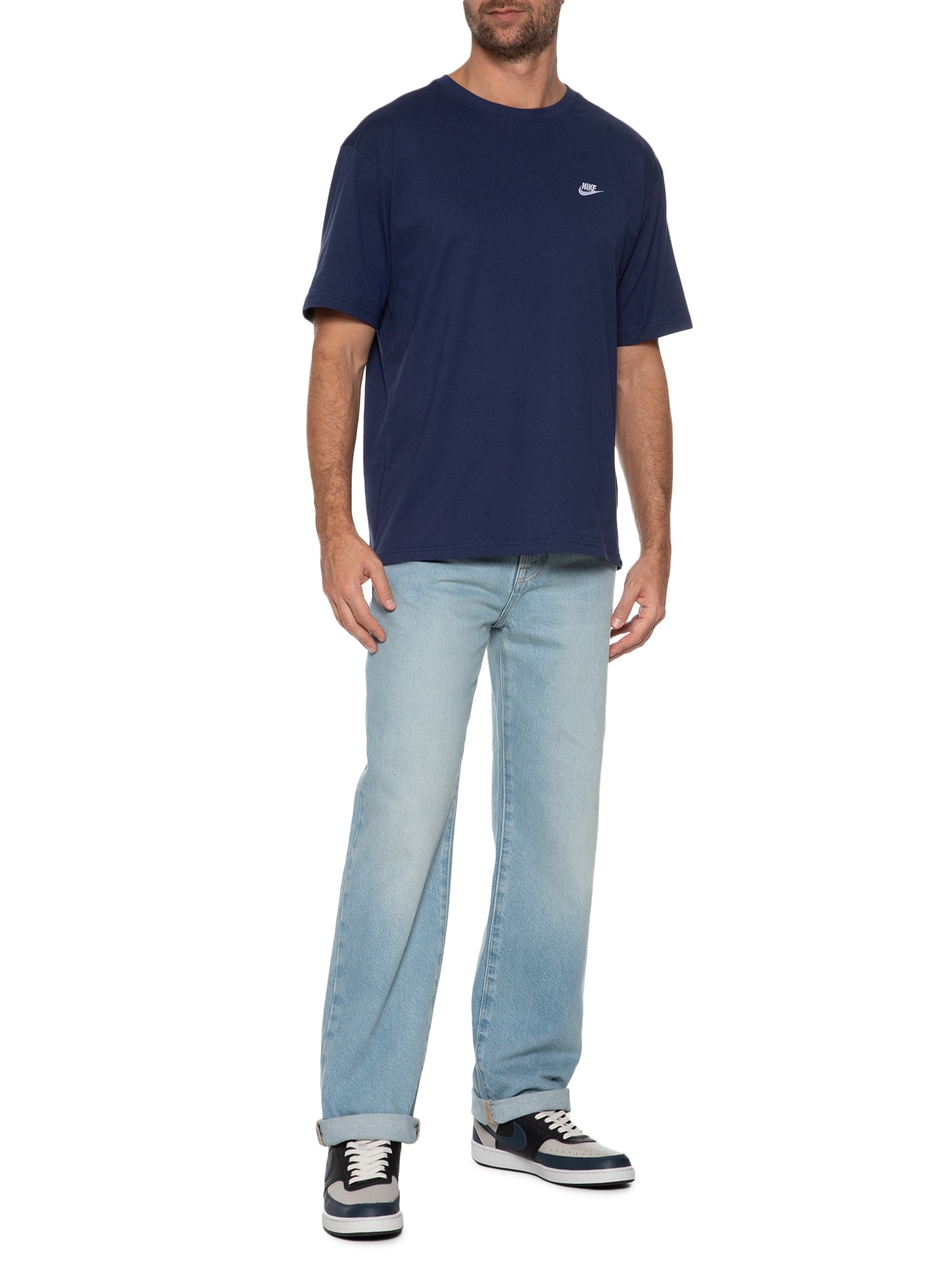 Nike - Camiseta Masculina Manga Curta Tee Club Max - Azul