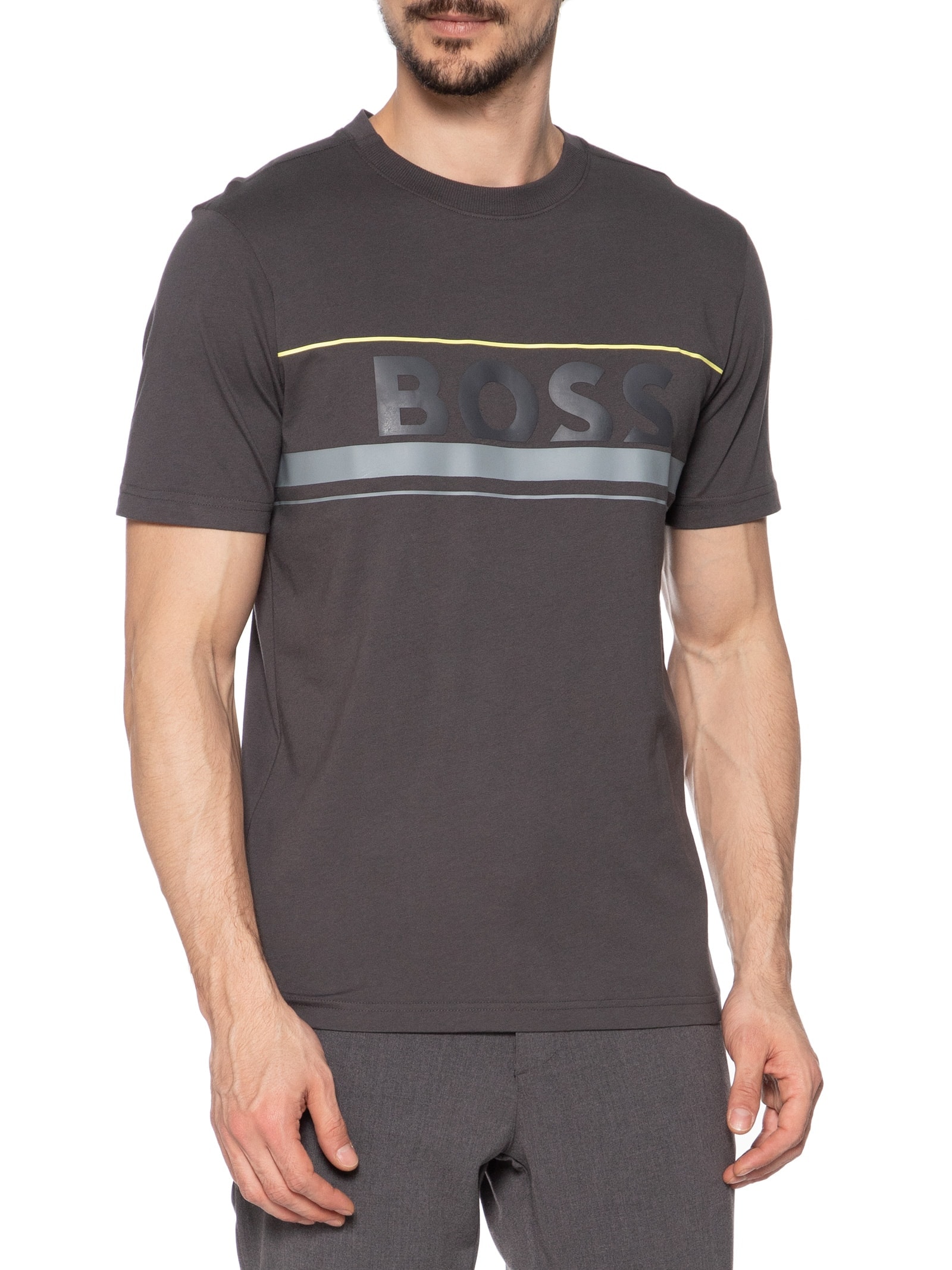 Camiseta Masculina Manga Curta Tee Iconic Cinza Boss