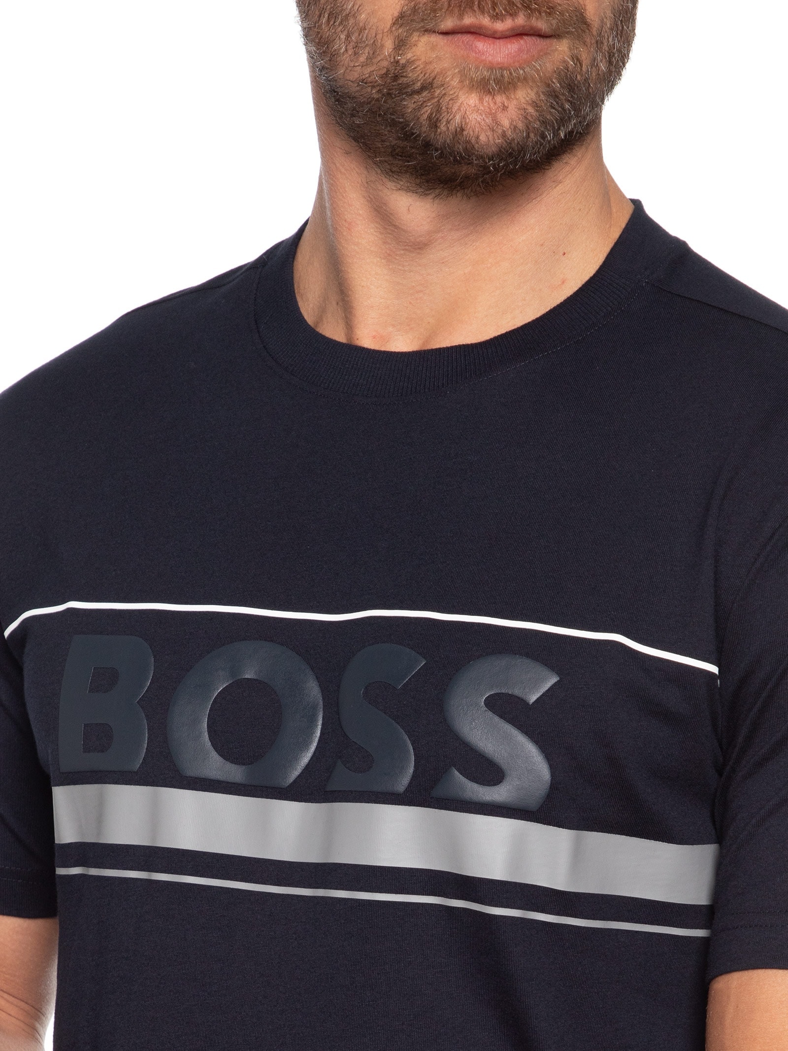 Camiseta Masculina Manga Curta Tee Iconic TL 01 Azul Boss