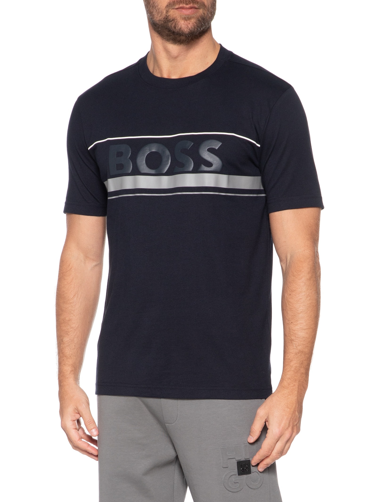 Camiseta Masculina Manga Curta Tee Iconic TL 01 Azul Boss