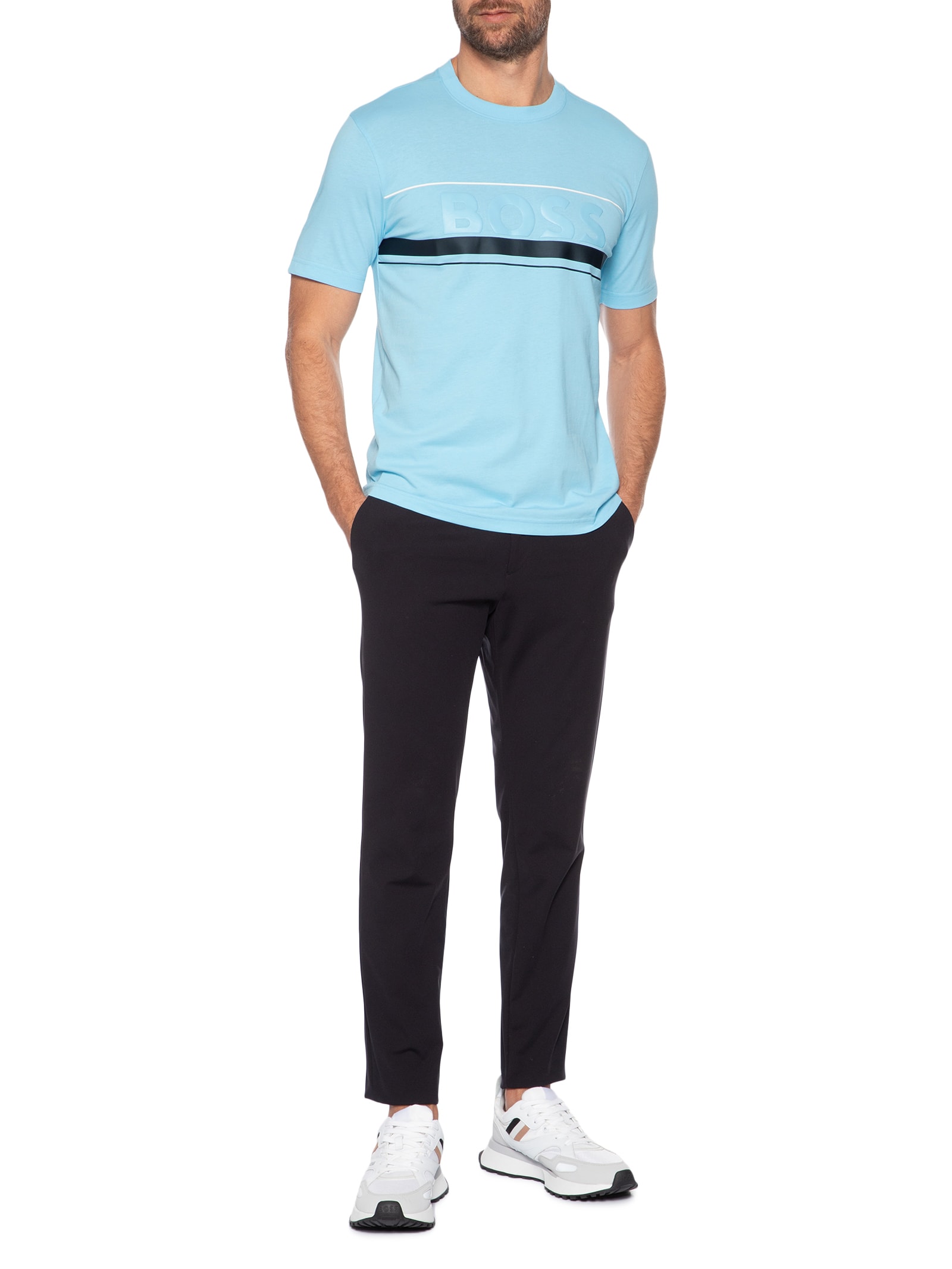 Camiseta Masculina Manga Curta Tee Iconic TL 01 Azul Boss