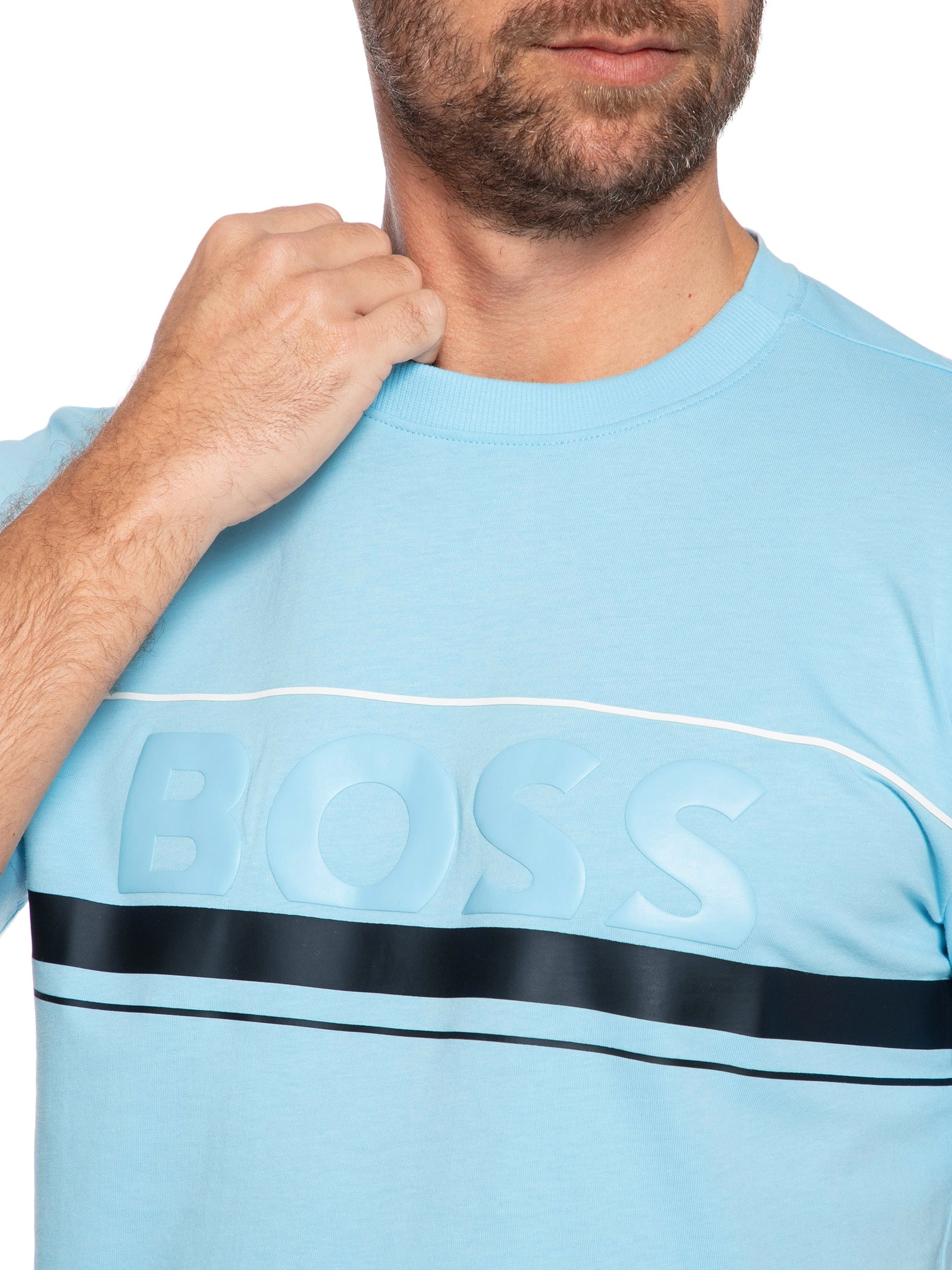 Camiseta Masculina Manga Curta Tee Iconic TL 01 Azul Boss