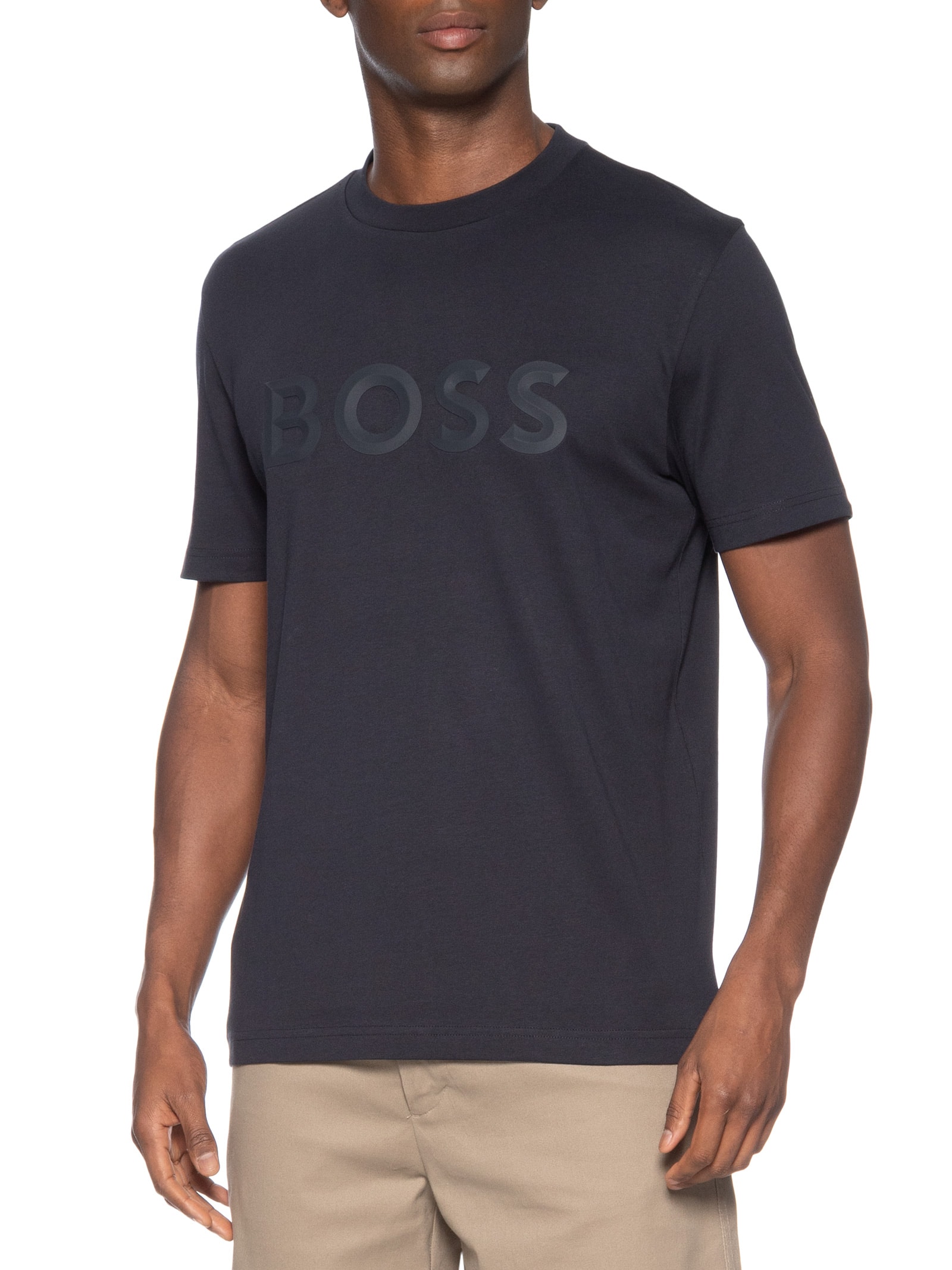 Camiseta Masculina Manga Curta Tee Iconic Zone Azul Boss