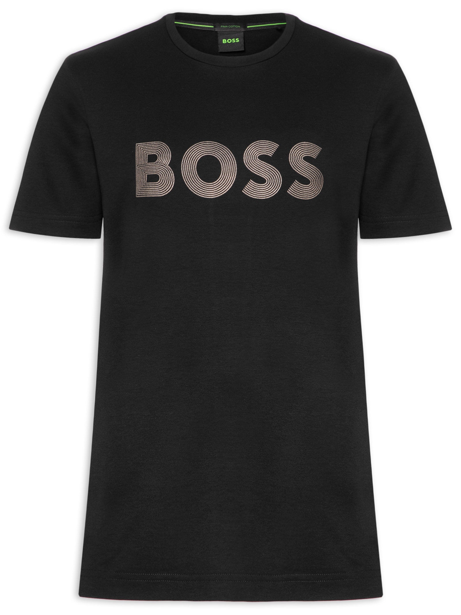 Camiseta Masculina Manga Curta Tee Logo Preto Boss