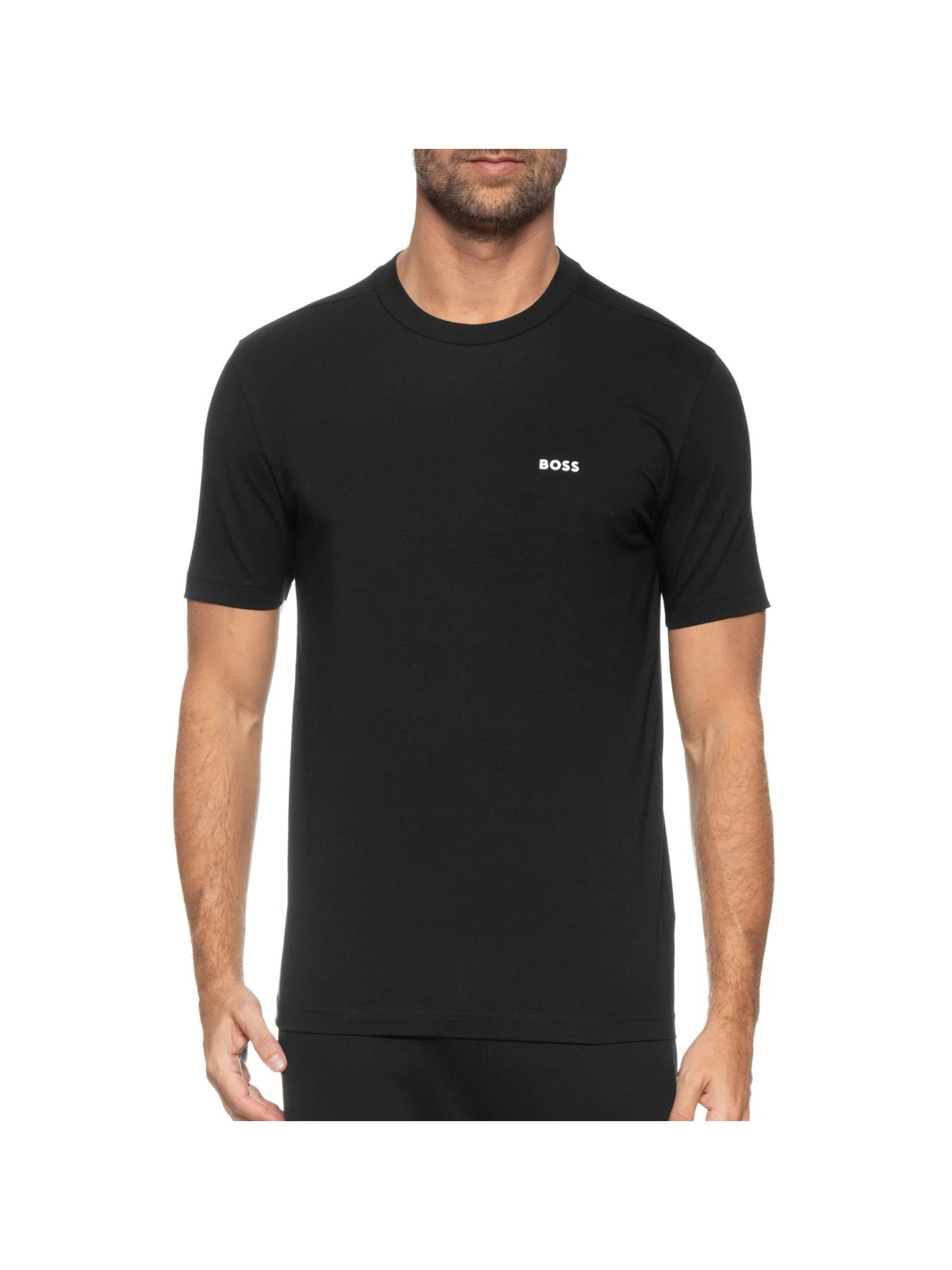 Camiseta Masculina Manga Curta Tee Preto Boss