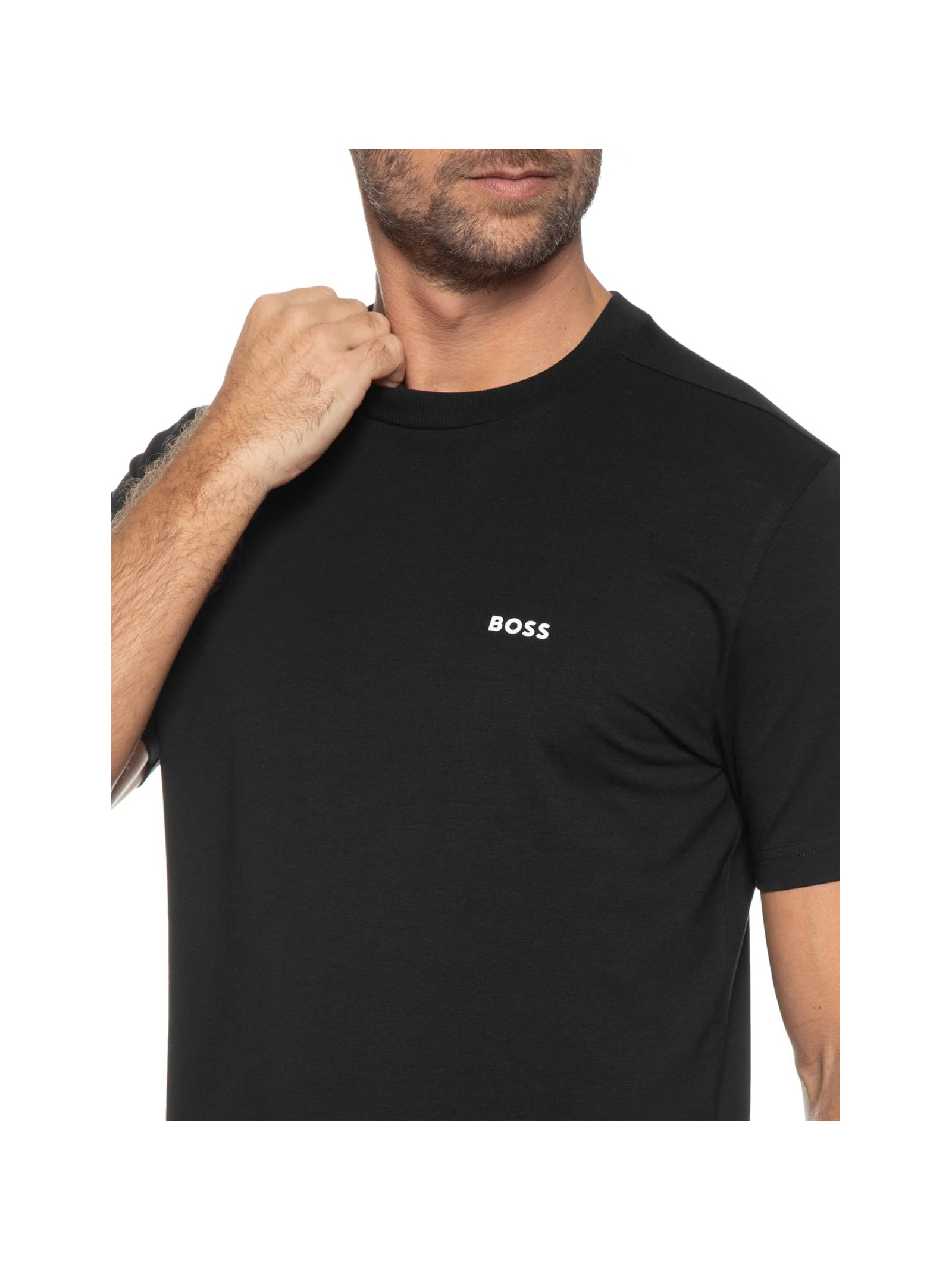 Camiseta Masculina Manga Curta Tee Preto Boss