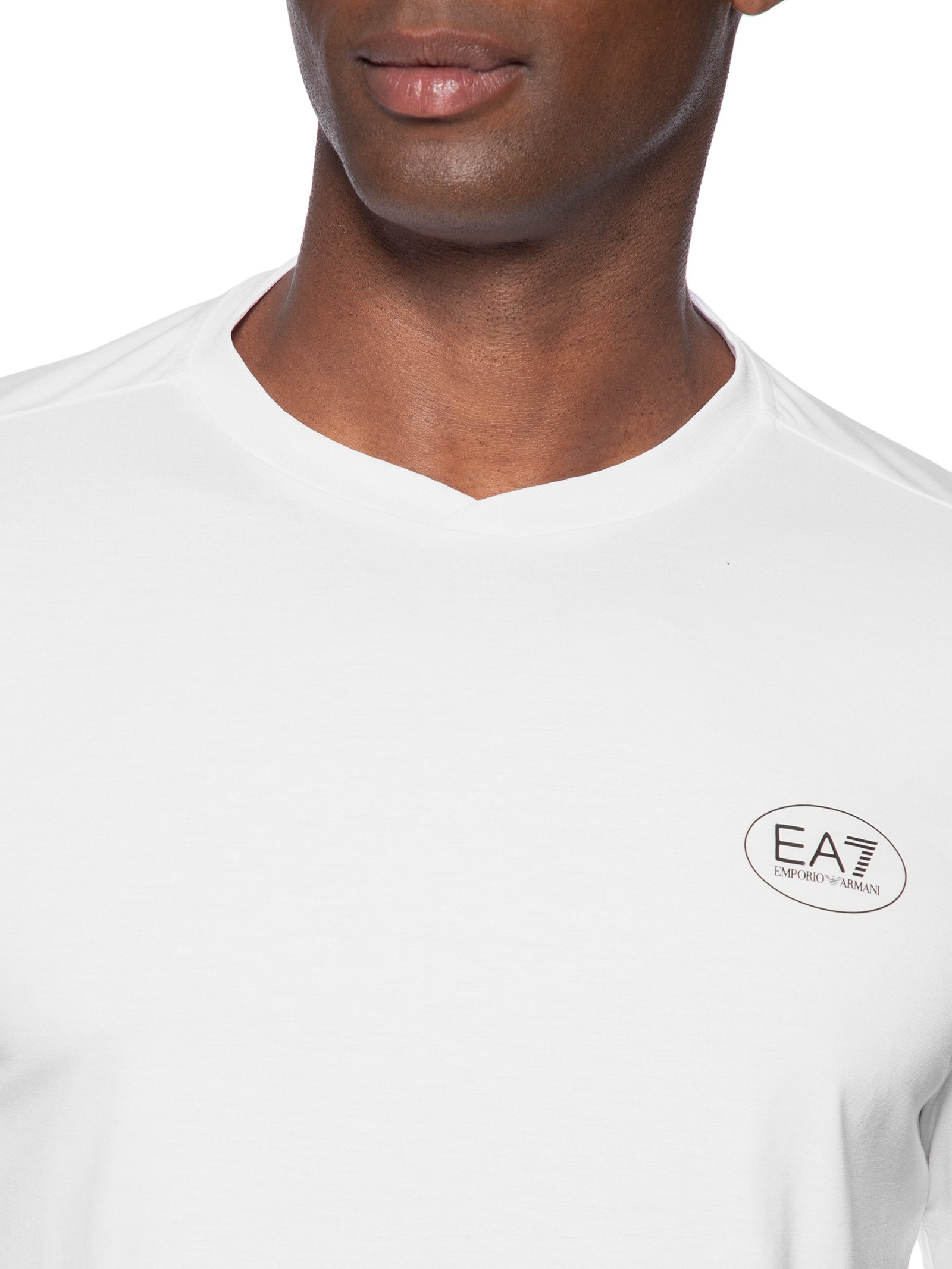 Camiseta Masculina Manga Curta Tennis Club Branco Ea7 Emporio Armani