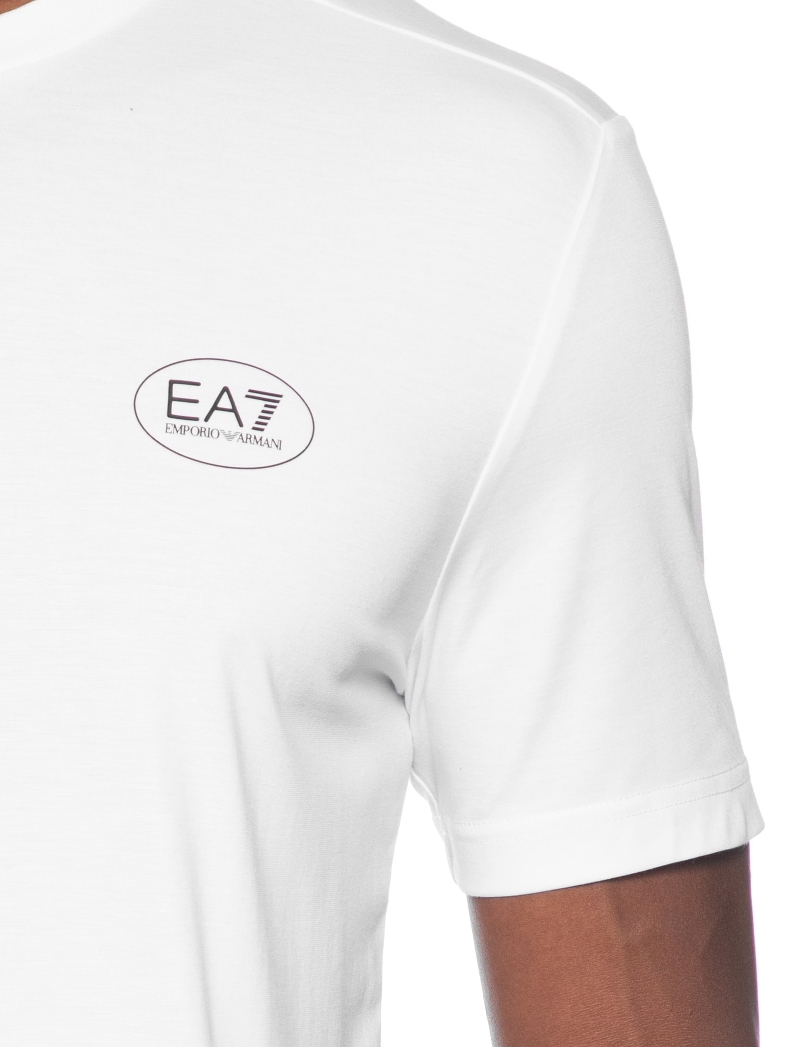 Camiseta Masculina Manga Curta Tennis Club Branco Ea7 Emporio Armani