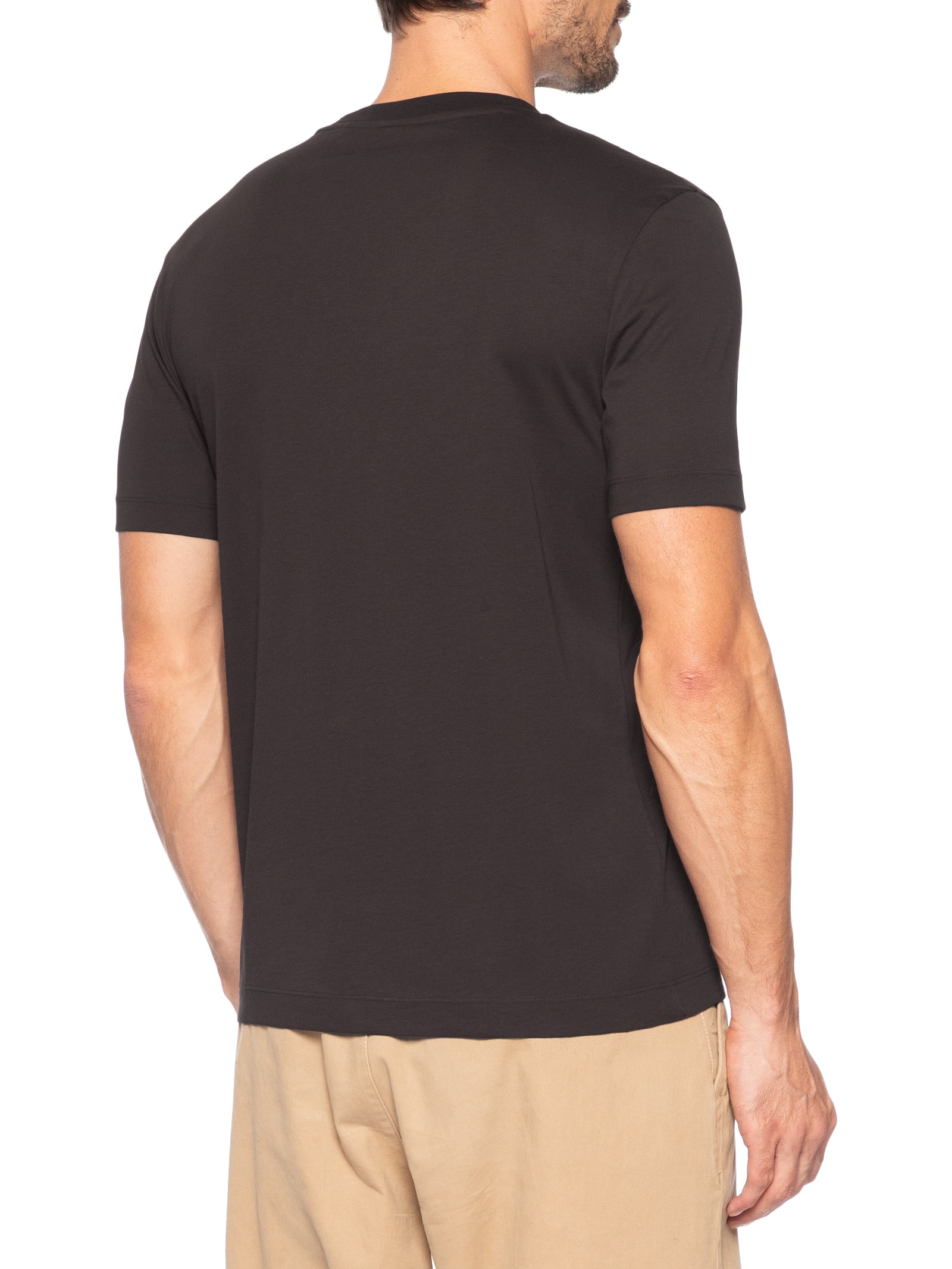 Camiseta Masculina Manga Curta Thompson 01 Marrom Café Boss