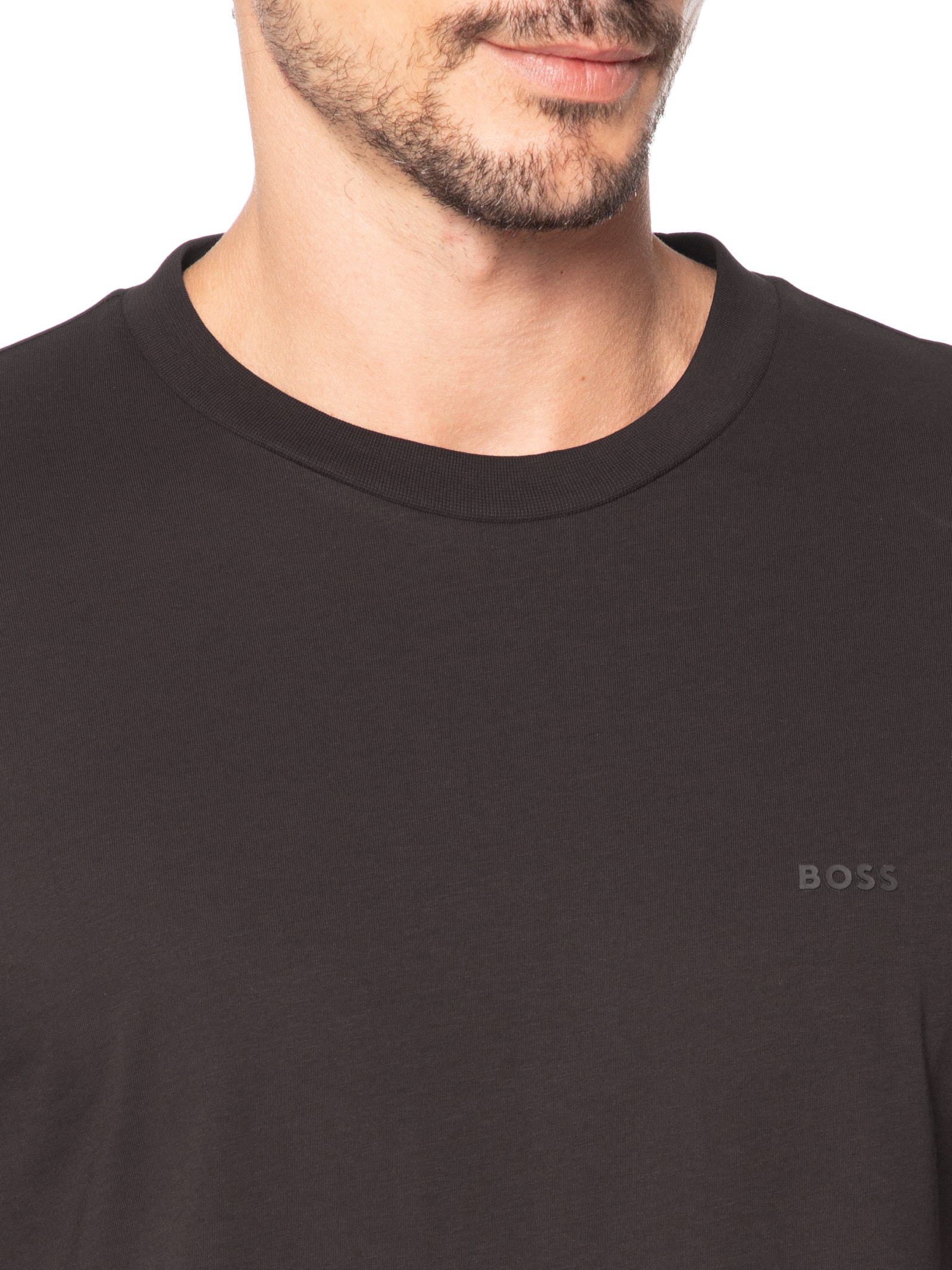 Camiseta Masculina Manga Curta Thompson 01 Marrom Café Boss