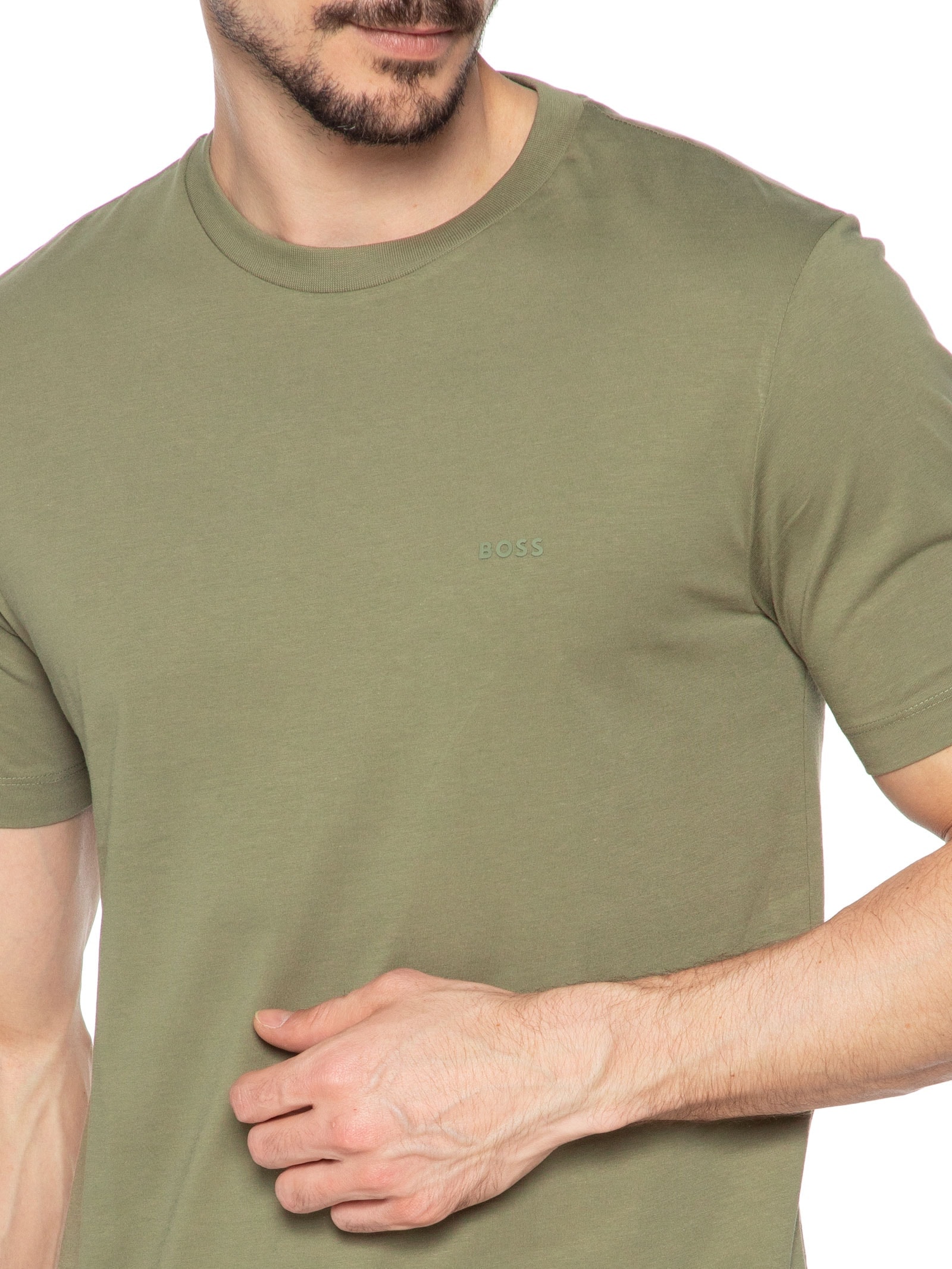 Camiseta Masculina Manga Curta Thompson 01 Verde Boss