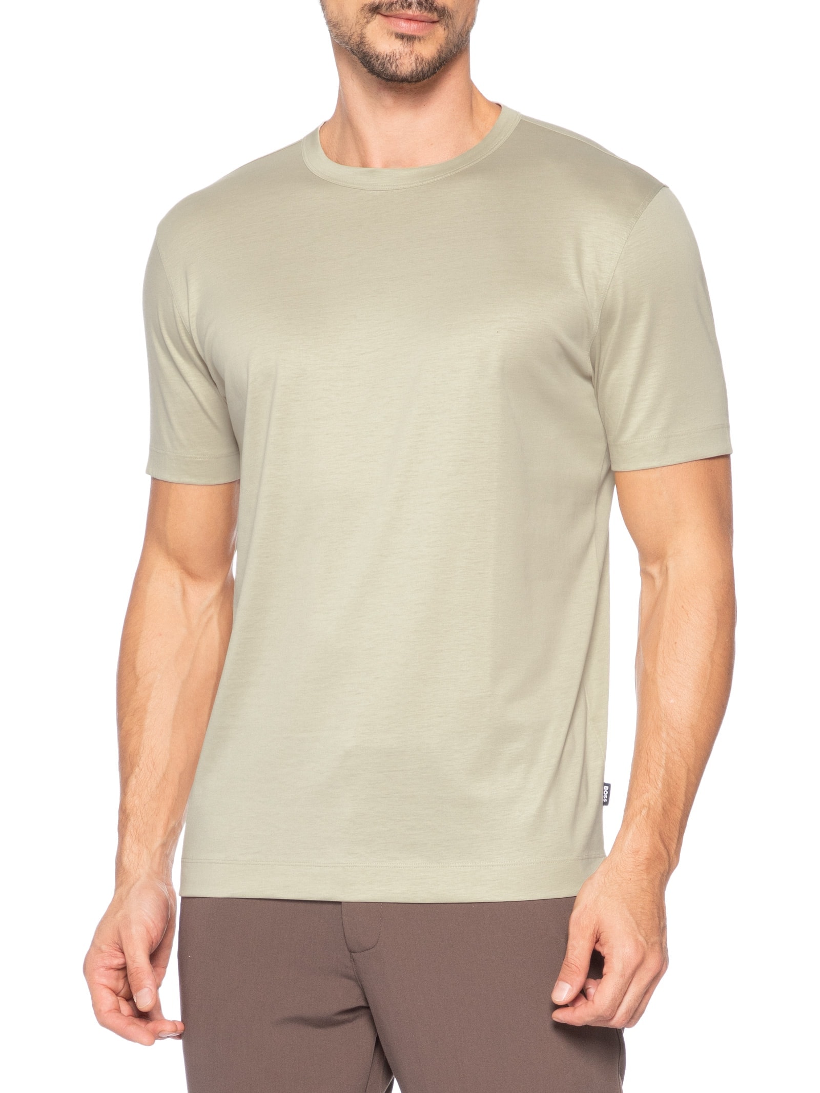 Camiseta Masculina Manga Curta Thompson 50 Bege Boss