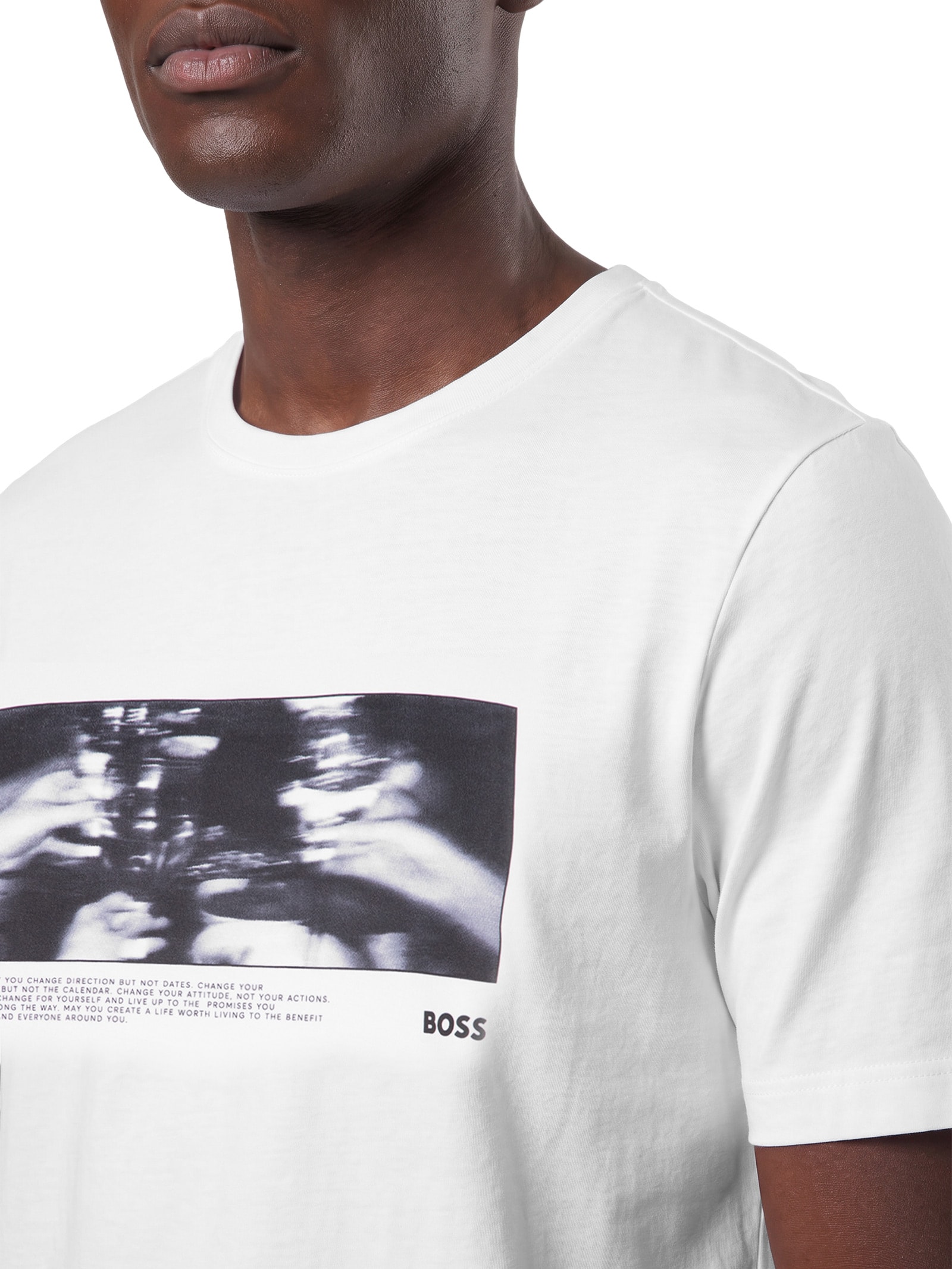 Camiseta Masculina Manga Curta Tiburt 336 – Branco Boss