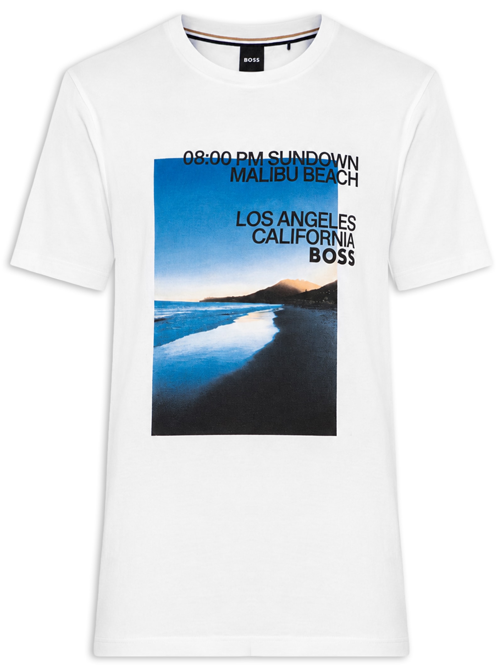 Camiseta Masculina Manga Curta Tiburt 399 Branco Boss